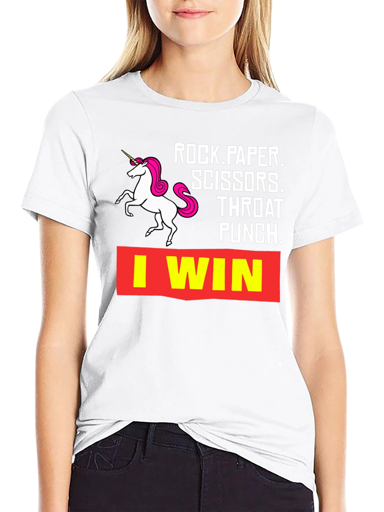 Rock Paper Scissors Throat Punch I Win T-Shirt