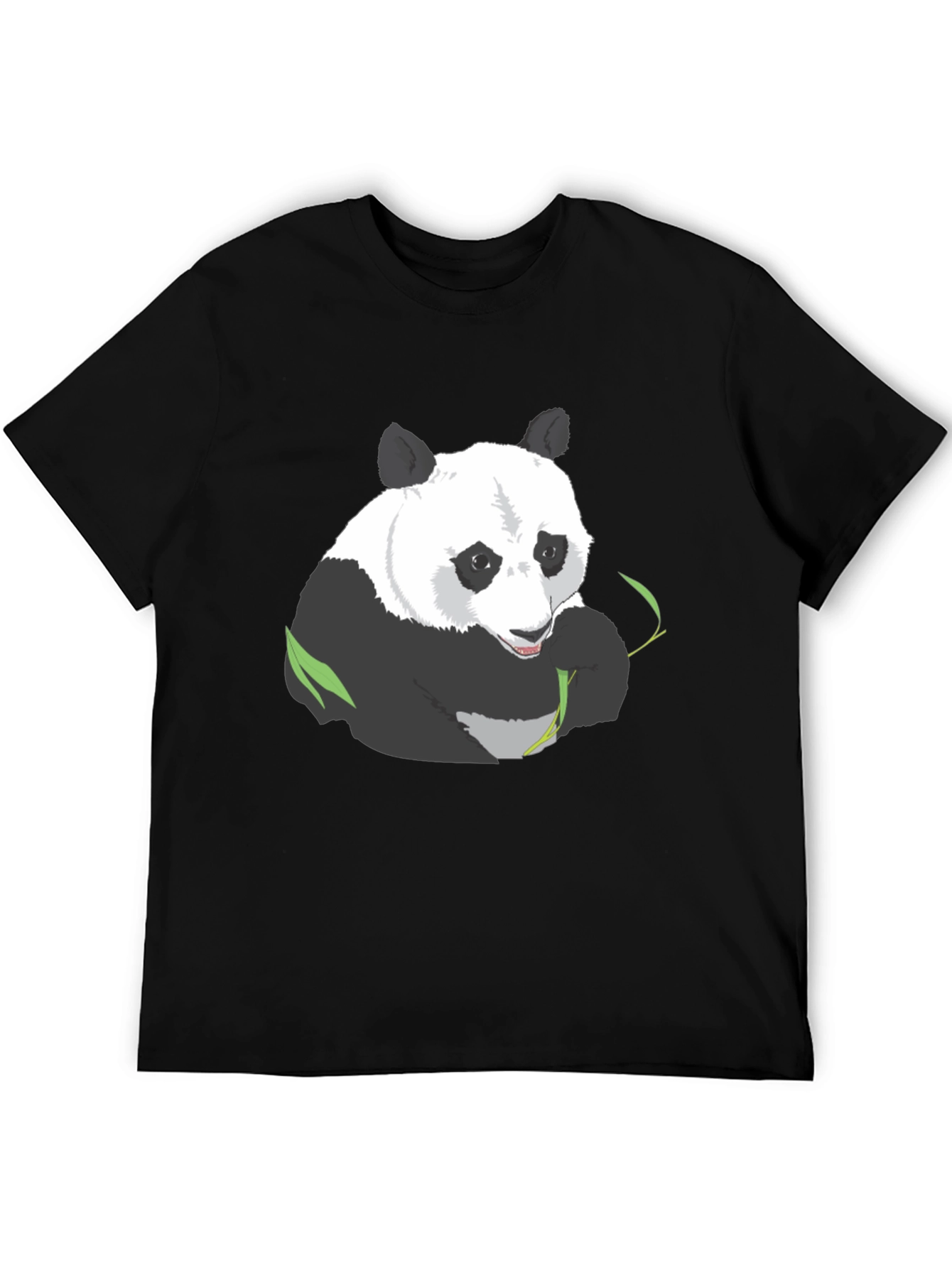 Panda Graphic Tee - Black Casual T-Shirt