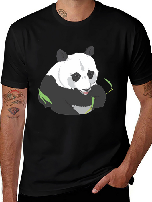Panda Graphic Tee - Black Casual T-Shirt