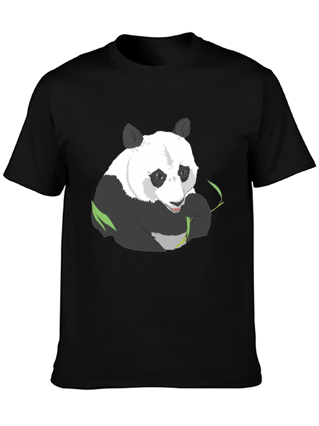 Panda Graphic Tee - Black Casual T-Shirt