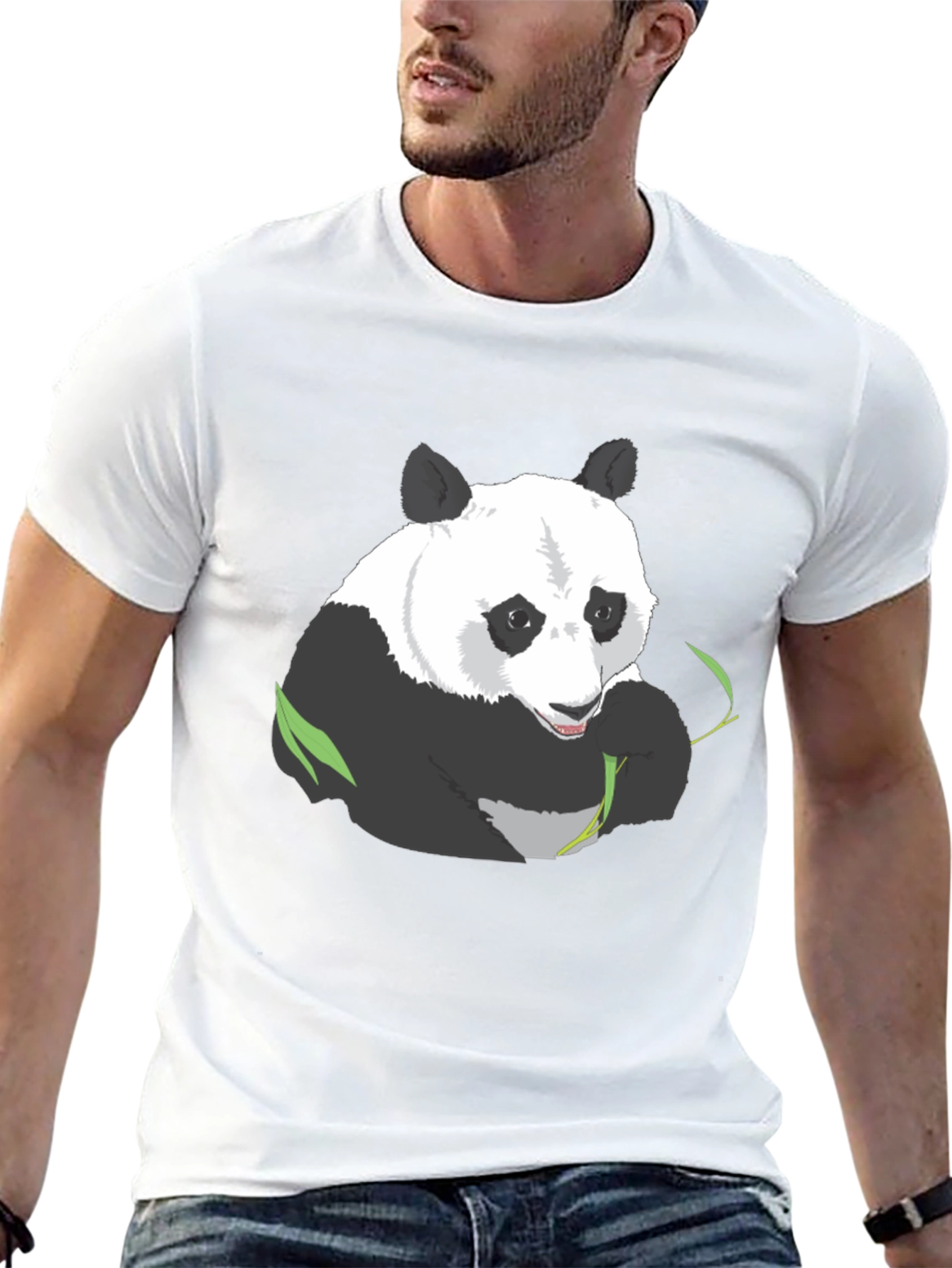 Panda Graphic Tee - Black Casual T-Shirt
