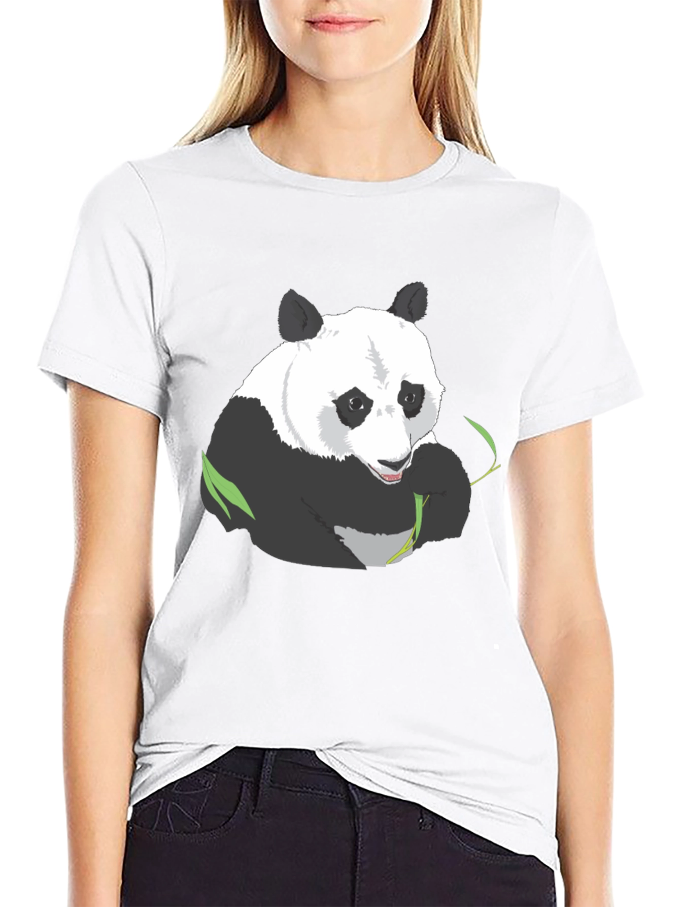 Panda Graphic Tee - Black Casual T-Shirt