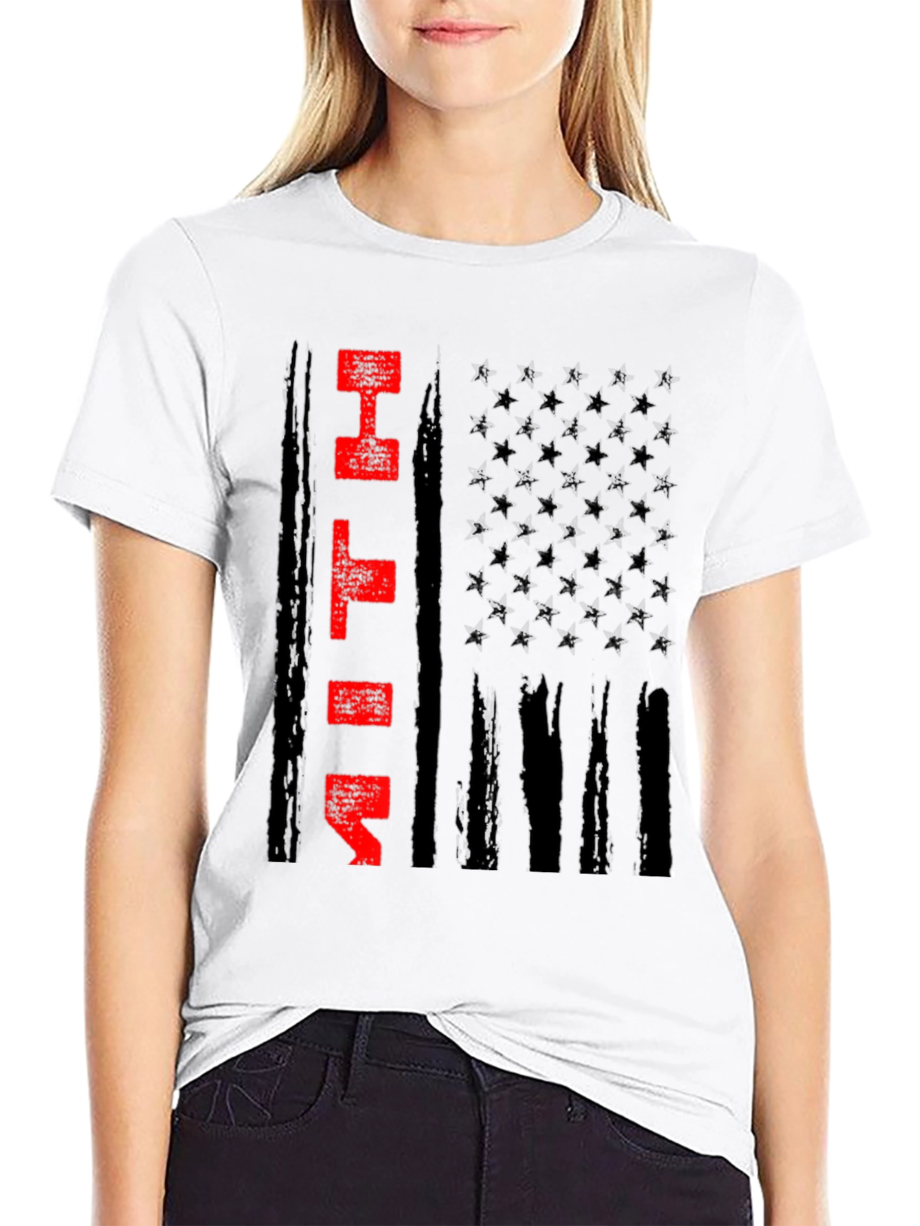 Fitness Flag Graphic Tee - Gym Motivation Shirt