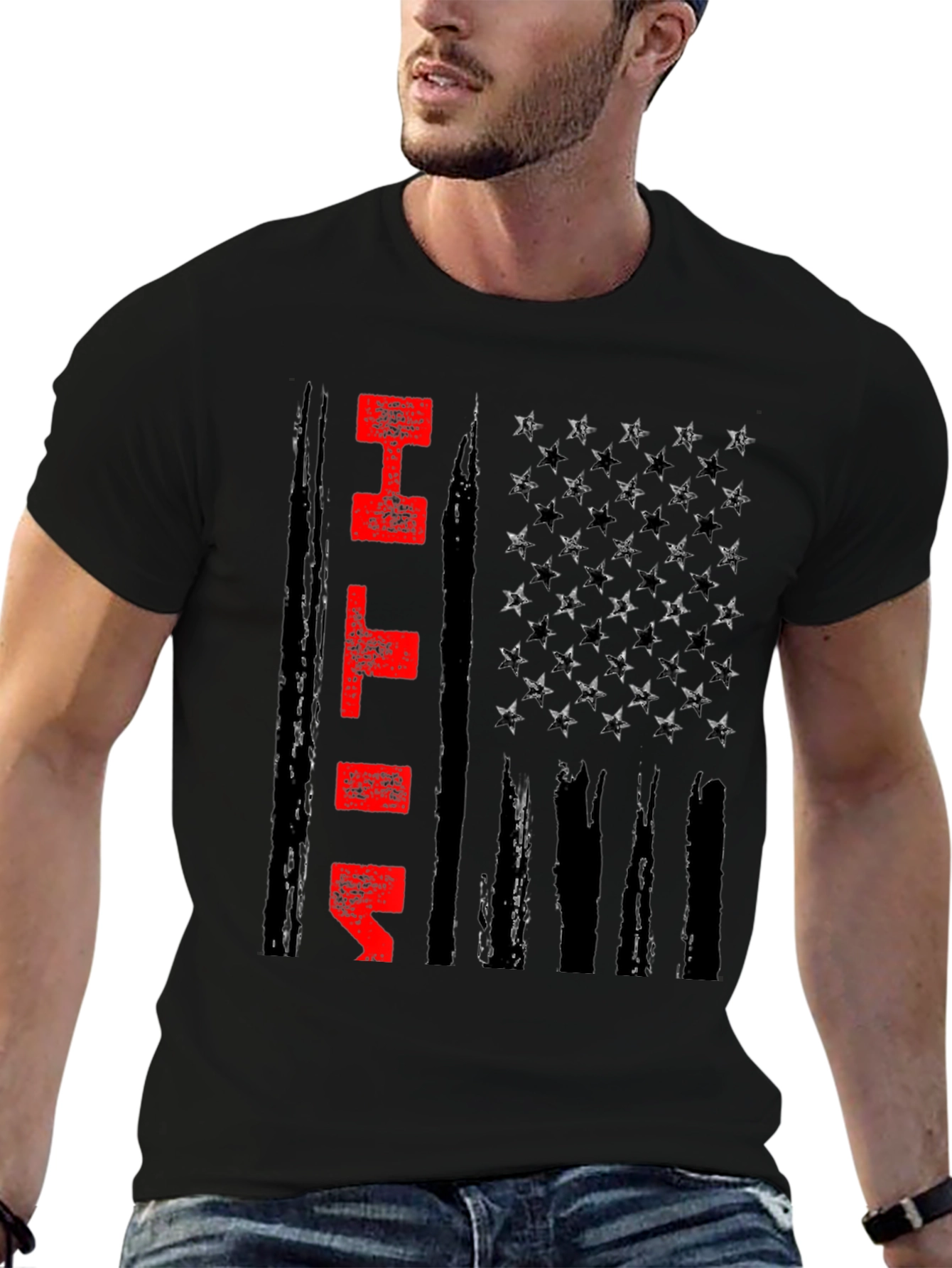 Fitness Flag Graphic Tee - Gym Motivation Shirt