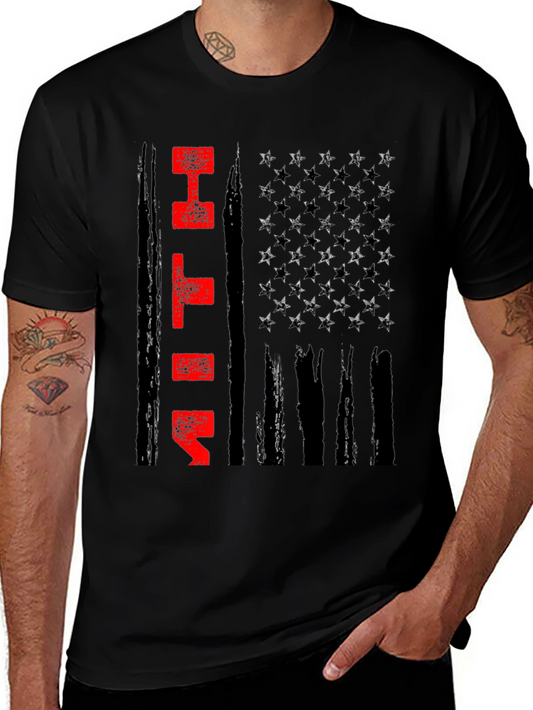 Fitness Flag Graphic Tee - Gym Motivation Shirt