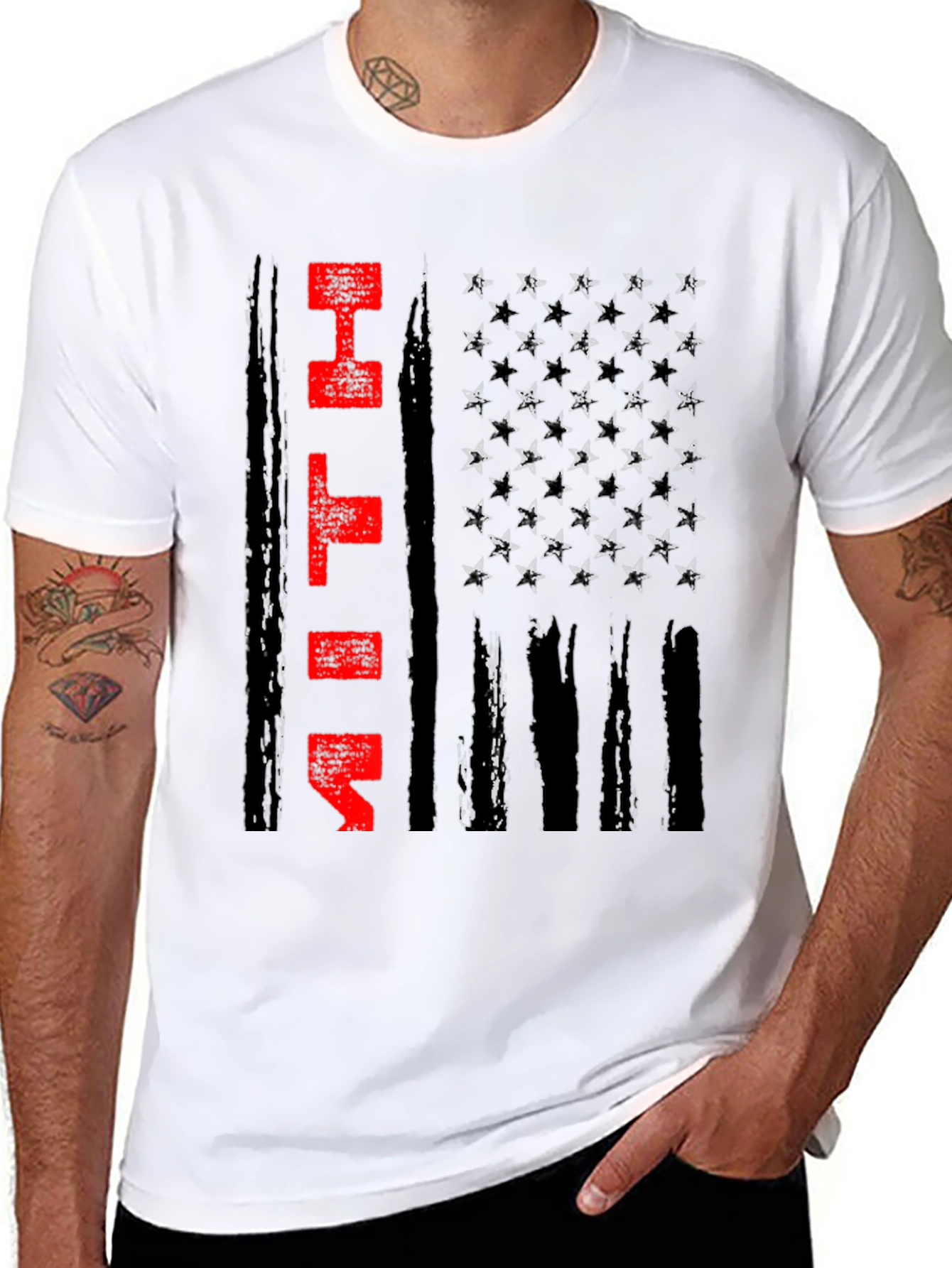 Fitness Flag Graphic Tee - Gym Motivation Shirt