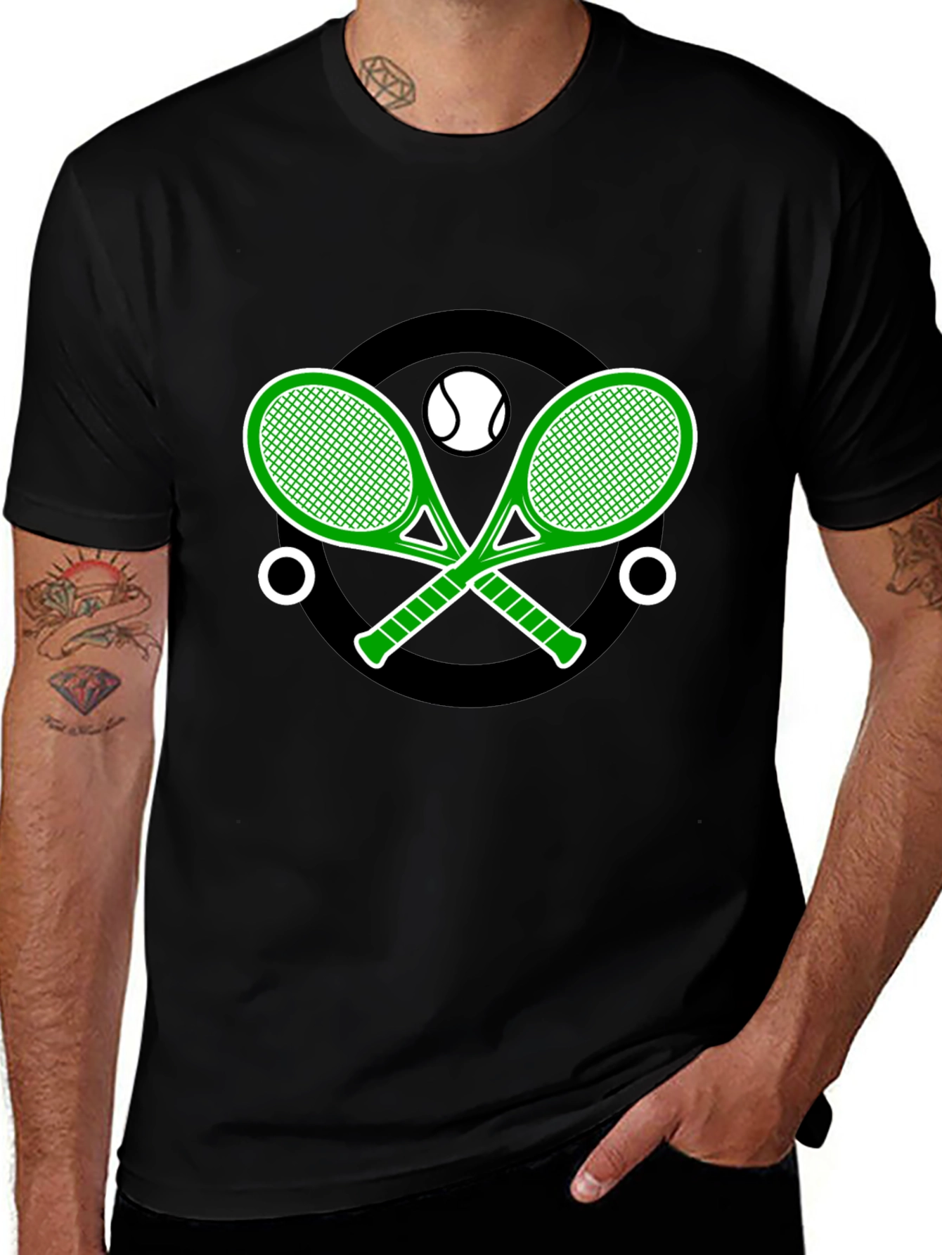 Tennis Racket Graphic T-Shirt