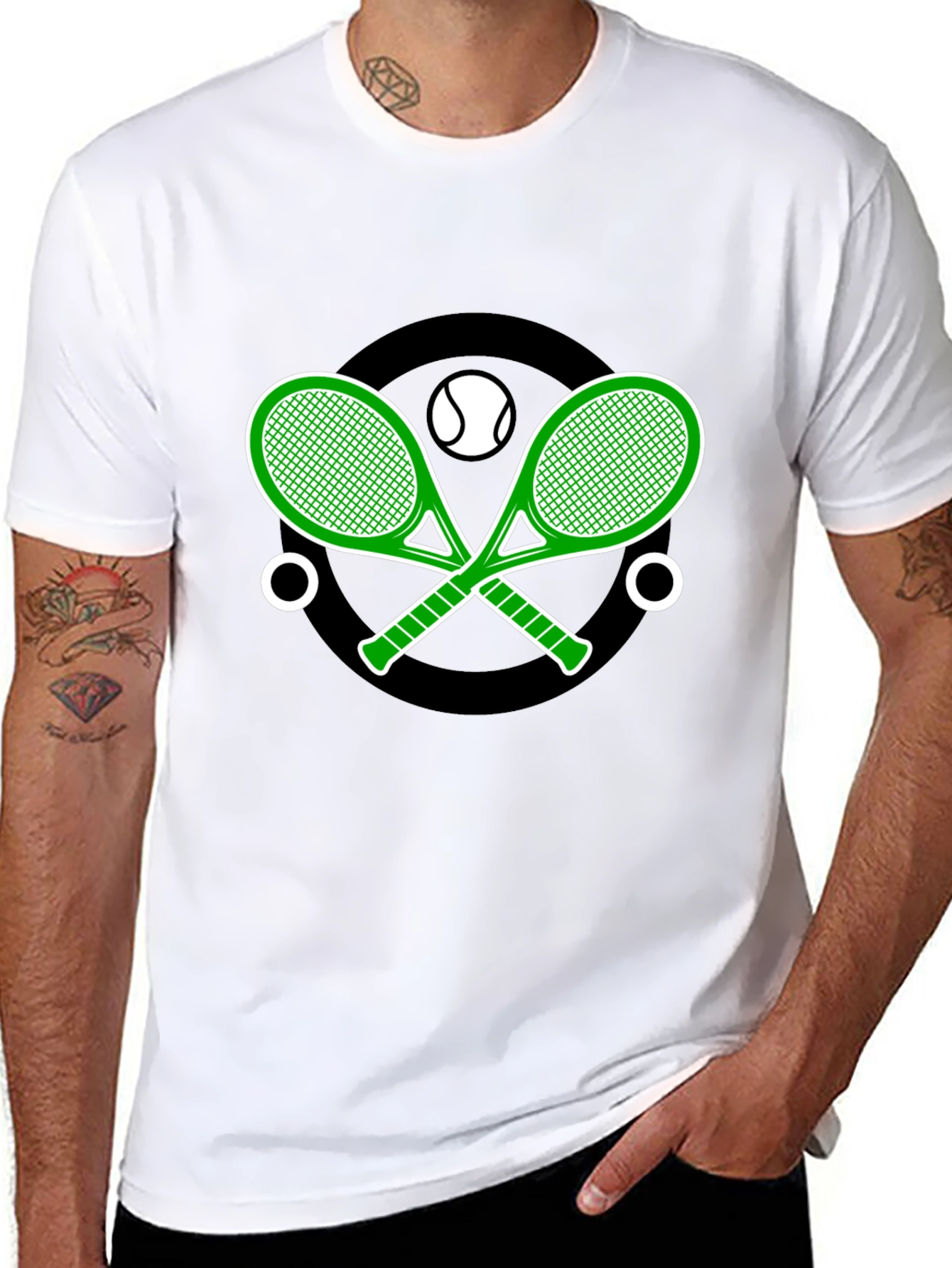 Tennis Racket Graphic T-Shirt