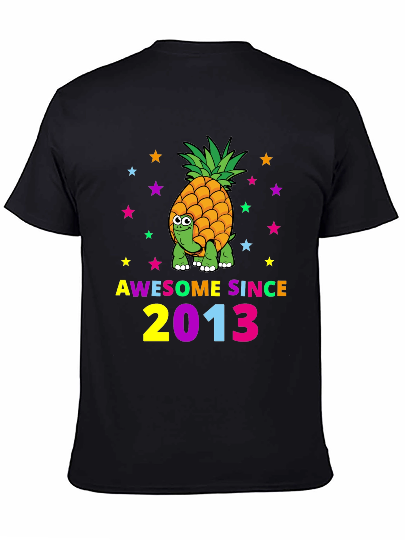 Awesome Since 2013 Pineapple Turtle Graphic T-Shirt