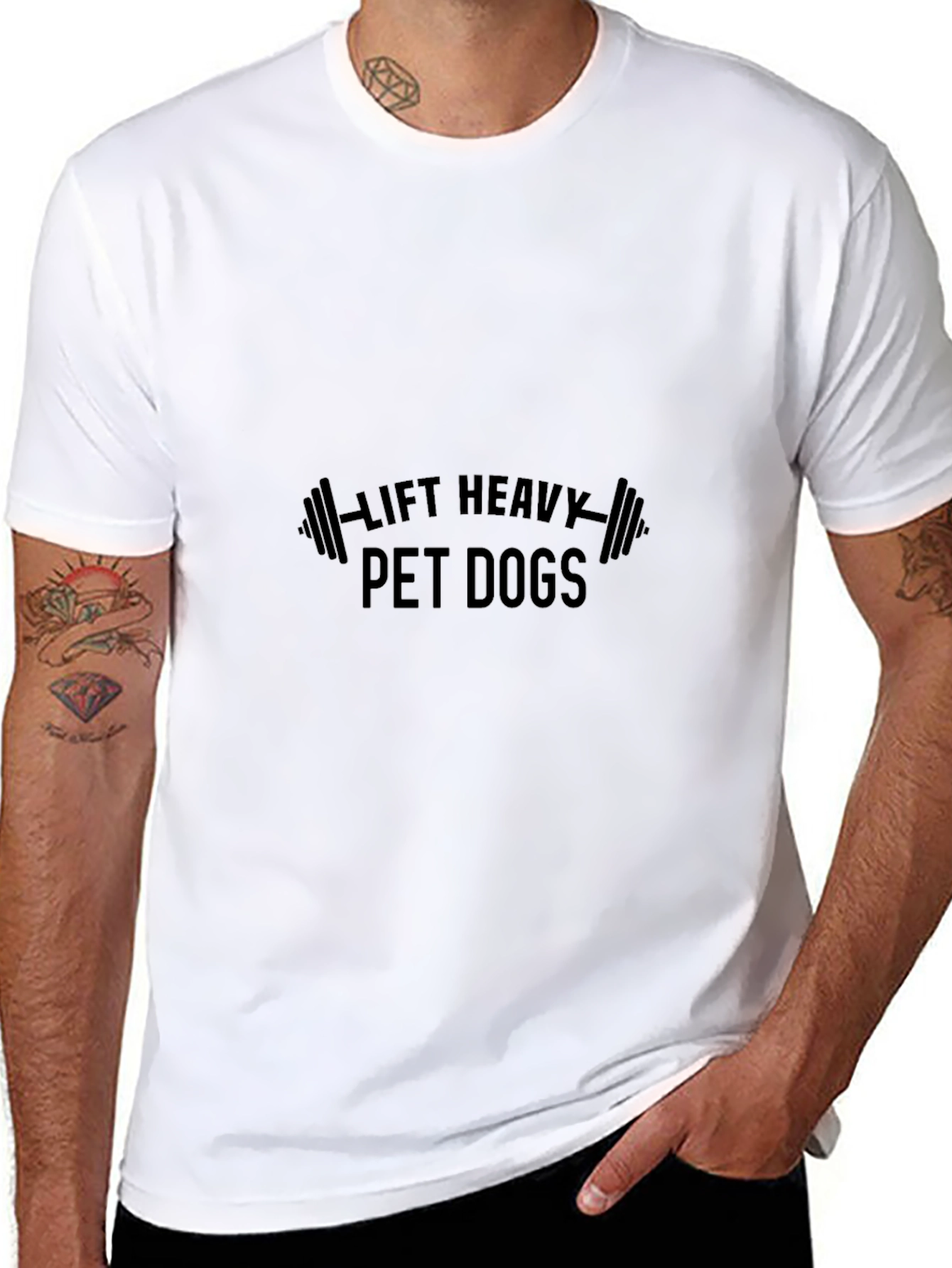 Lift Heavy Pet Dogs Black T-Shirt