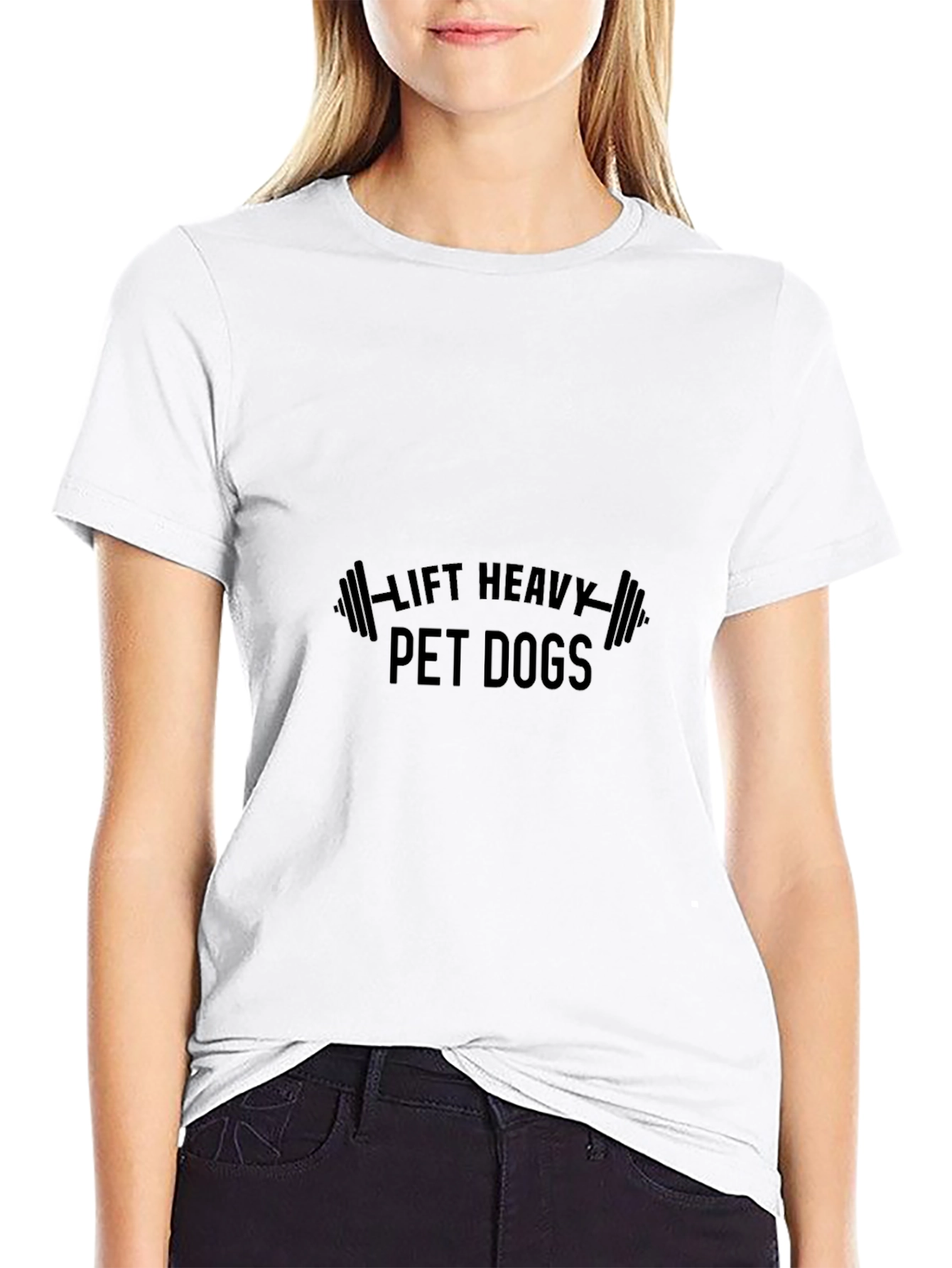 Lift Heavy Pet Dogs Black T-Shirt