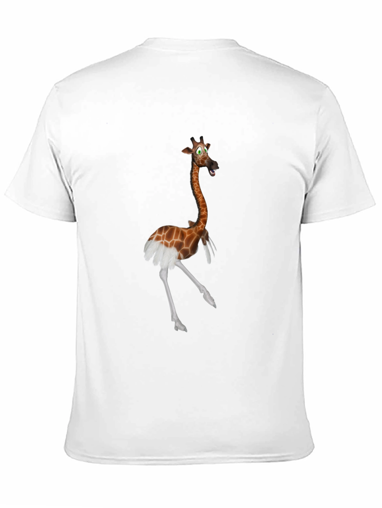 Giraffe Ostrich Hybrid Black T-Shirt