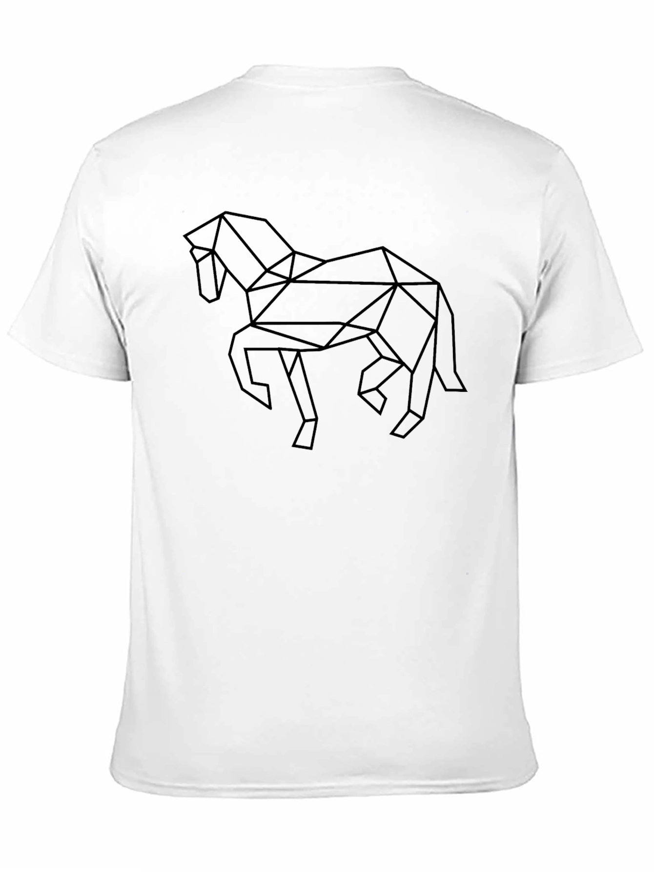 Geometric Horse Graphic Tee - Black