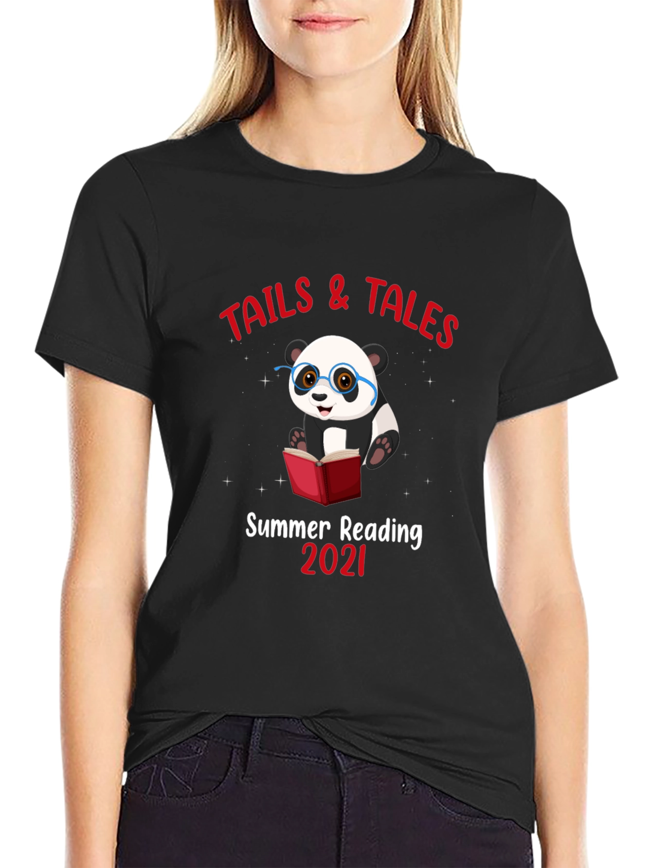 Summer Reading Panda Graphic Tee