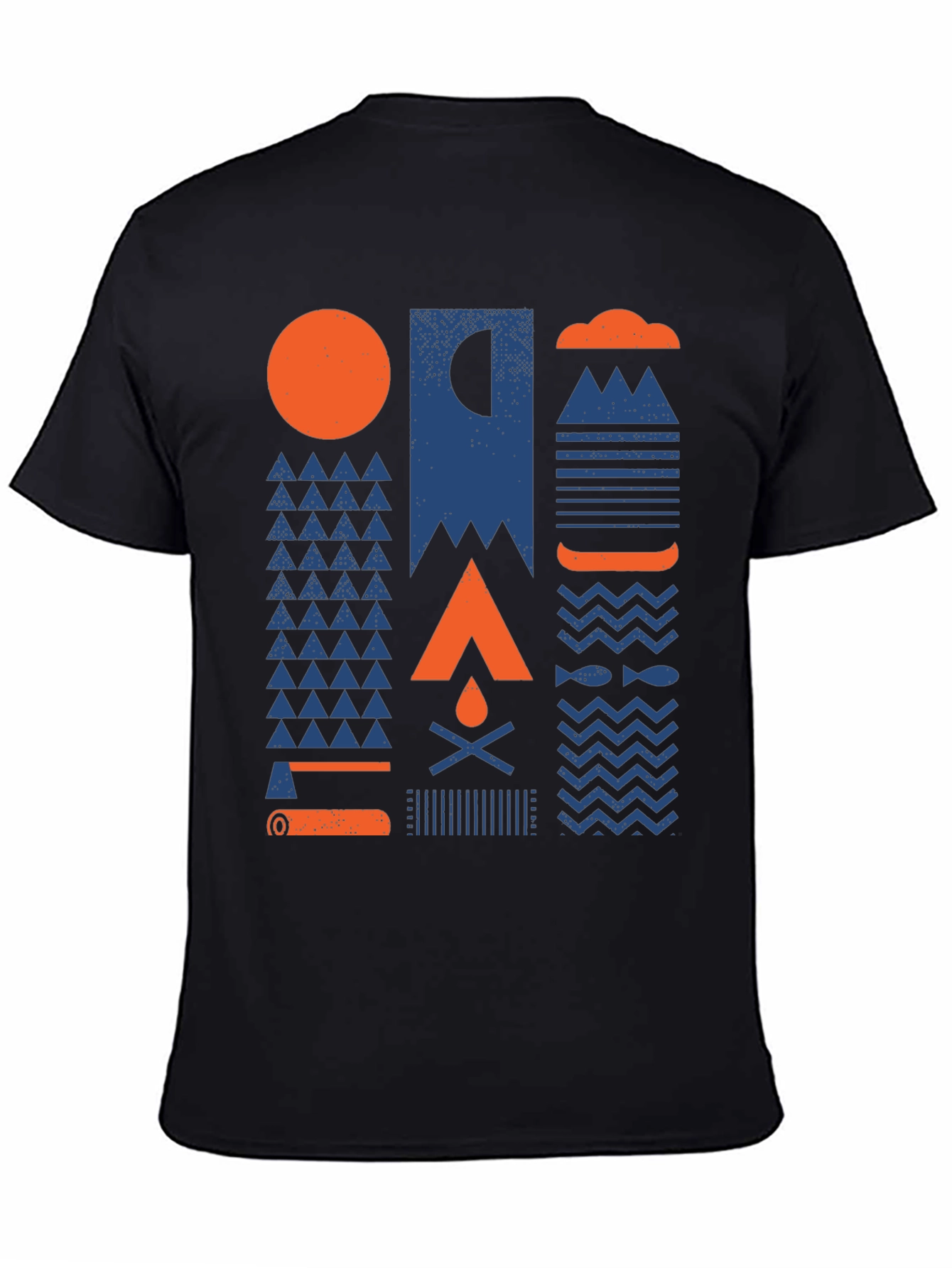Geometric Camping Graphic Tee - Adventure Ready Shirt