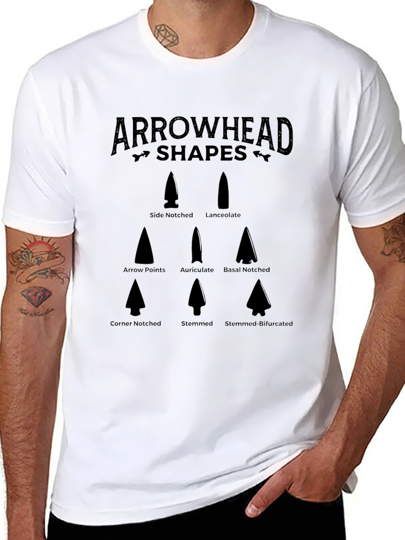 Arrowhead Shapes T-Shirt - Archaeology Tee