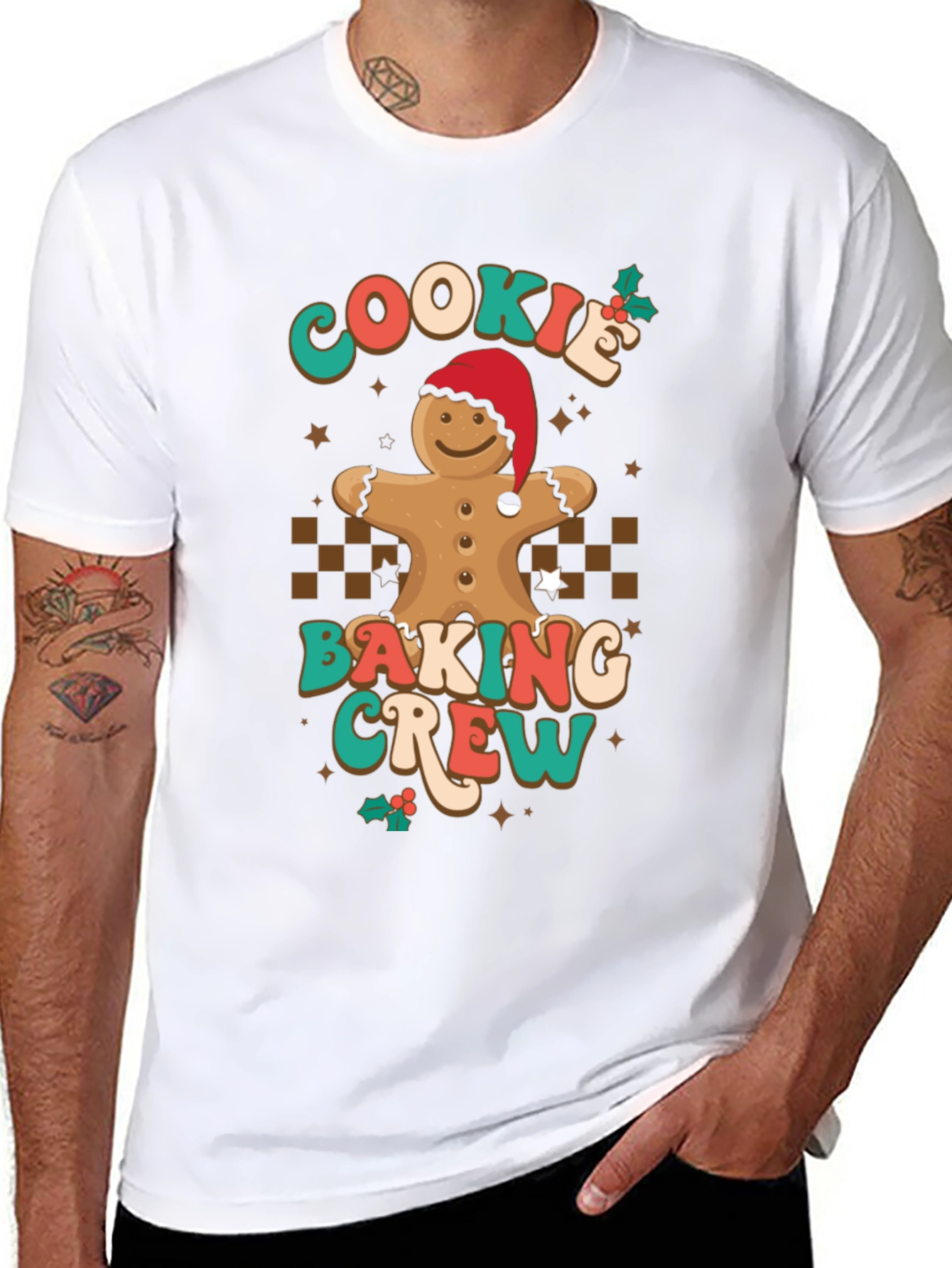 Cookie Baking Crew T-Shirt Gingerbread Christmas Tee
