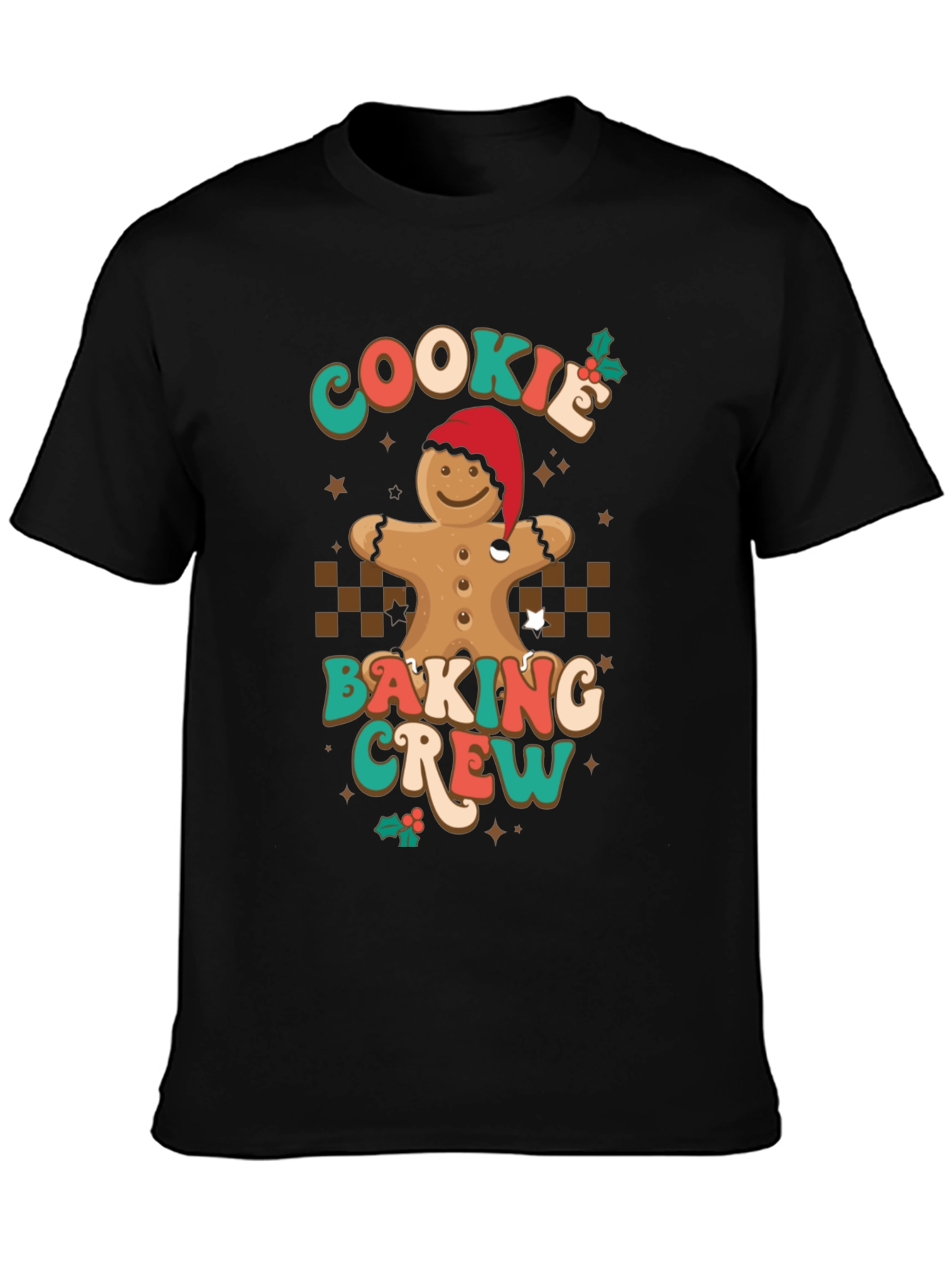 Cookie Baking Crew T-Shirt Gingerbread Christmas Tee