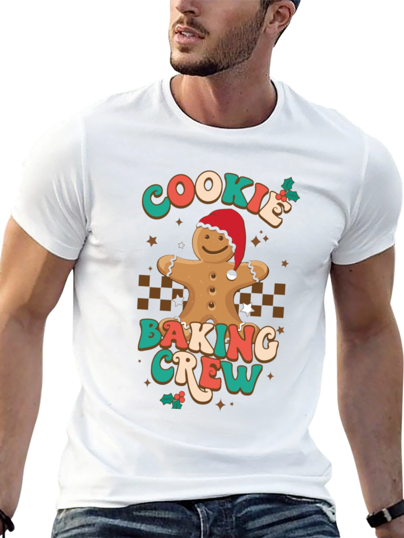 Cookie Baking Crew T-Shirt Gingerbread Christmas Tee