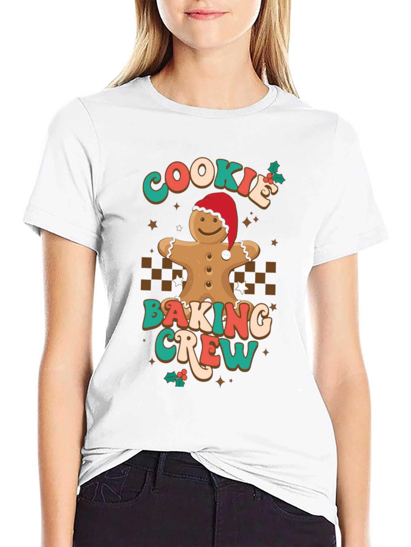 Cookie Baking Crew T-Shirt Gingerbread Christmas Tee