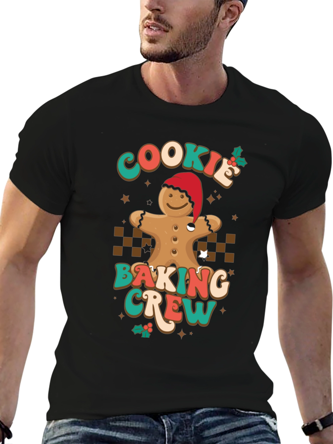 Cookie Baking Crew T-Shirt Gingerbread Christmas Tee