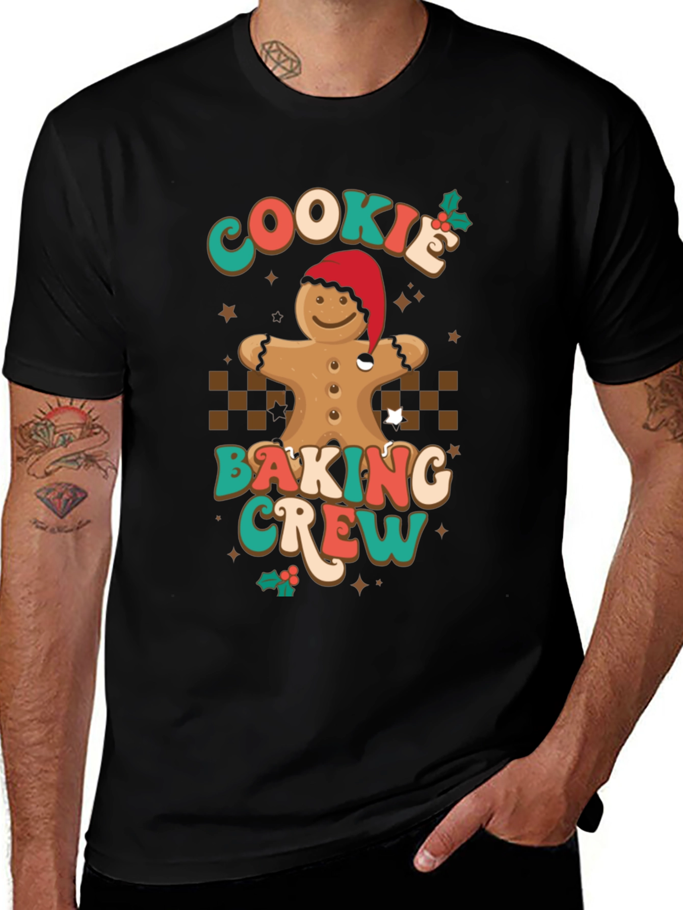 Cookie Baking Crew T-Shirt Gingerbread Christmas Tee