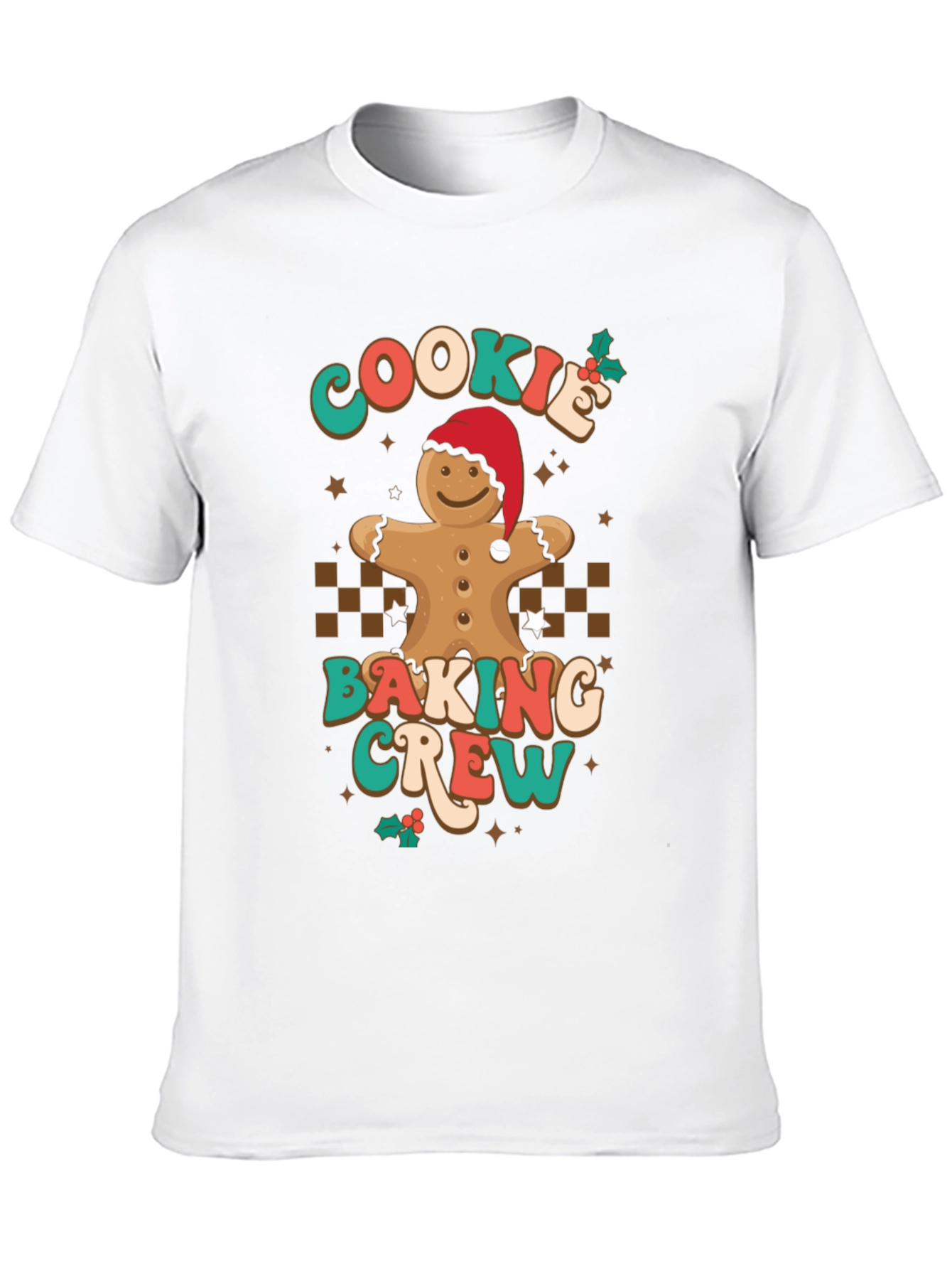 Cookie Baking Crew T-Shirt Gingerbread Christmas Tee
