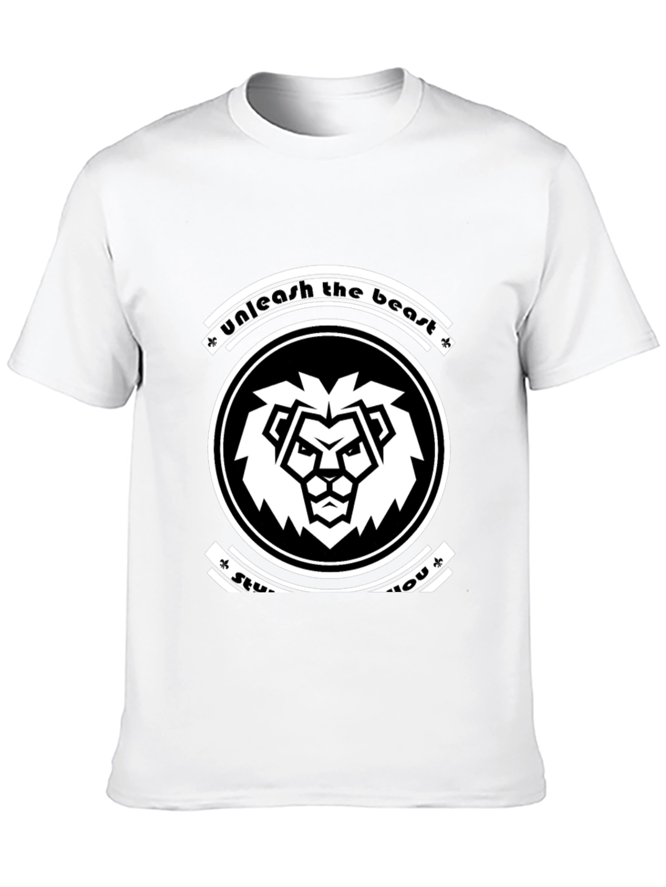 Unleash the Beast Graphic T-Shirt - Black Lion Design