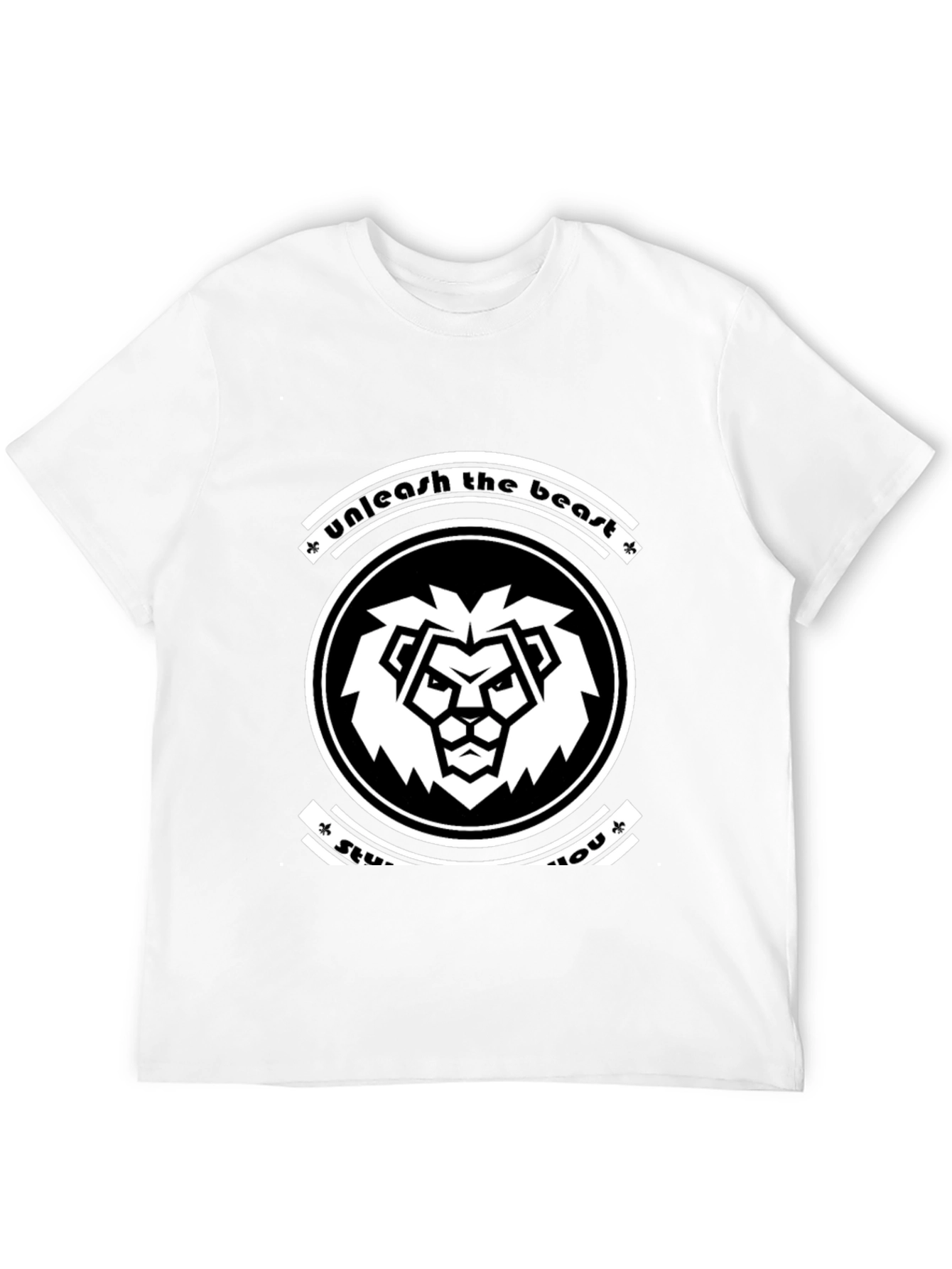 Unleash the Beast Graphic T-Shirt - Black Lion Design