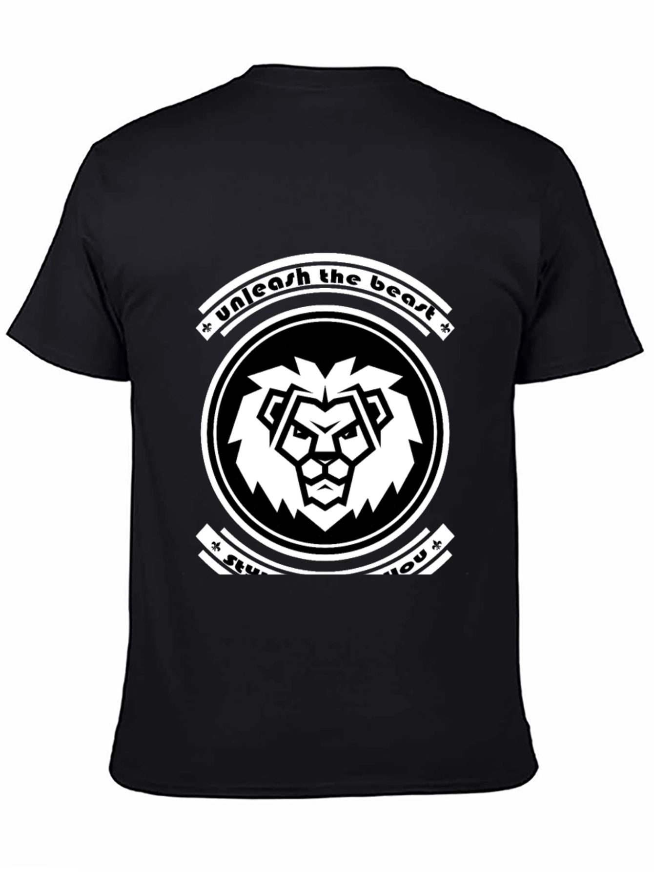 Unleash the Beast Graphic T-Shirt - Black Lion Design