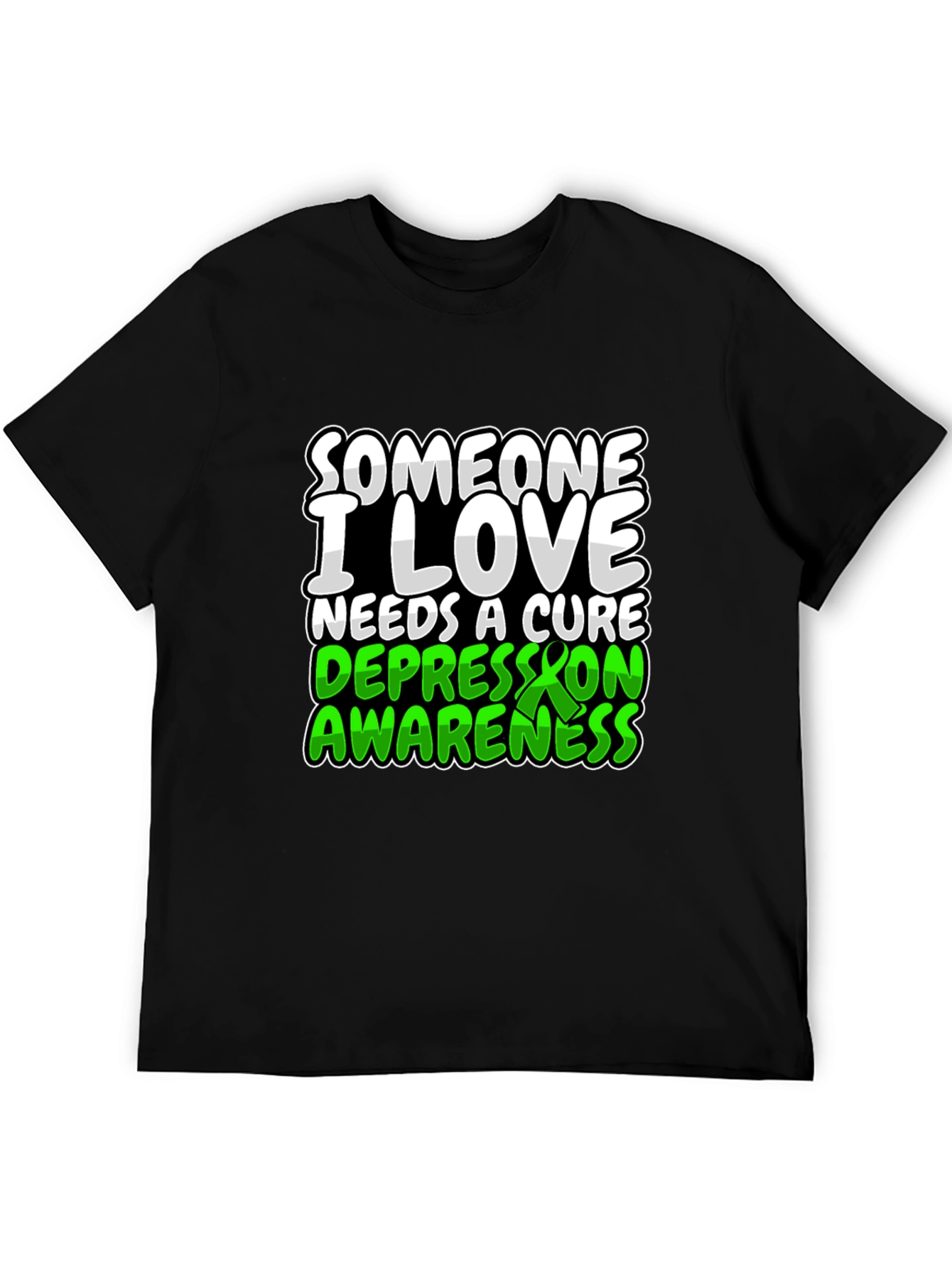 Depression Awareness Black T-Shirt
