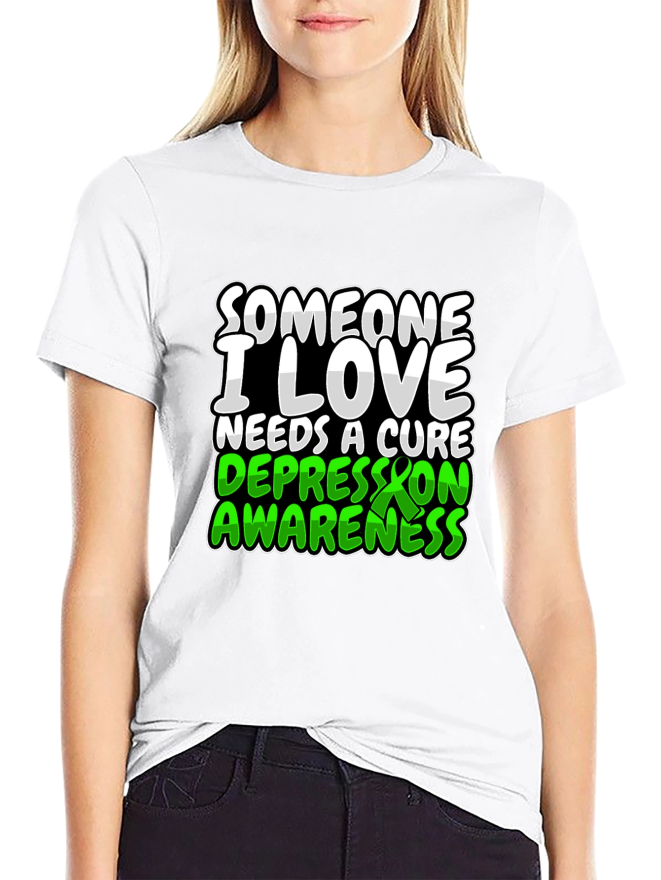 Depression Awareness Black T-Shirt