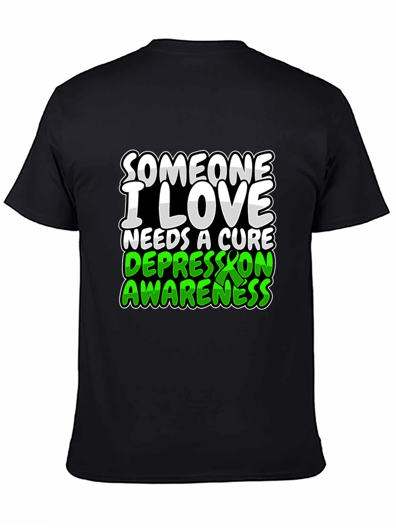 Depression Awareness Black T-Shirt