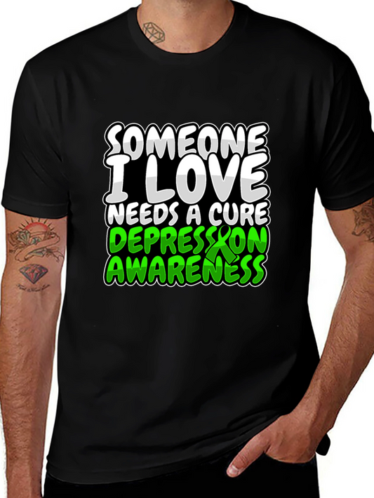 Depression Awareness Black T-Shirt