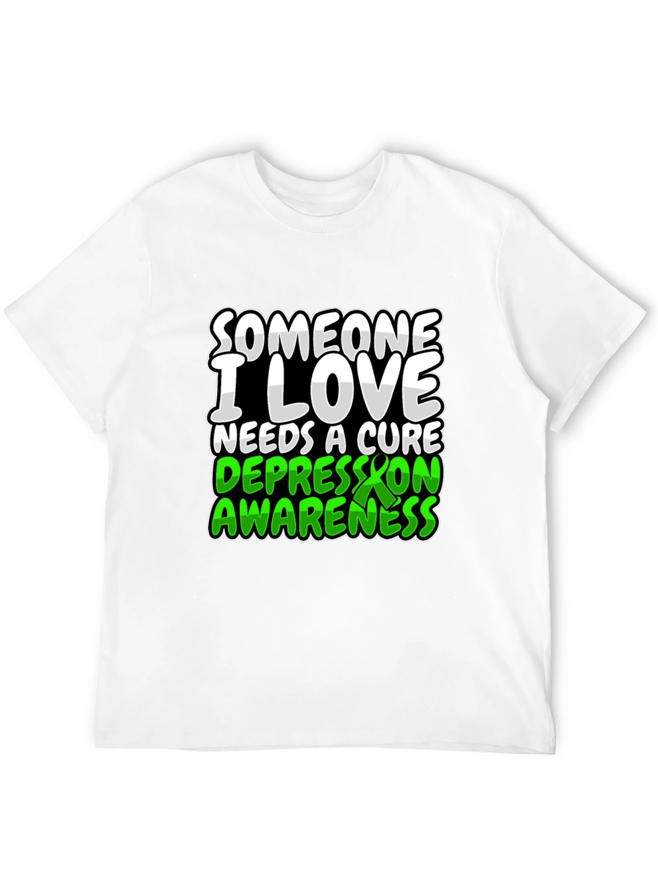 Depression Awareness Black T-Shirt