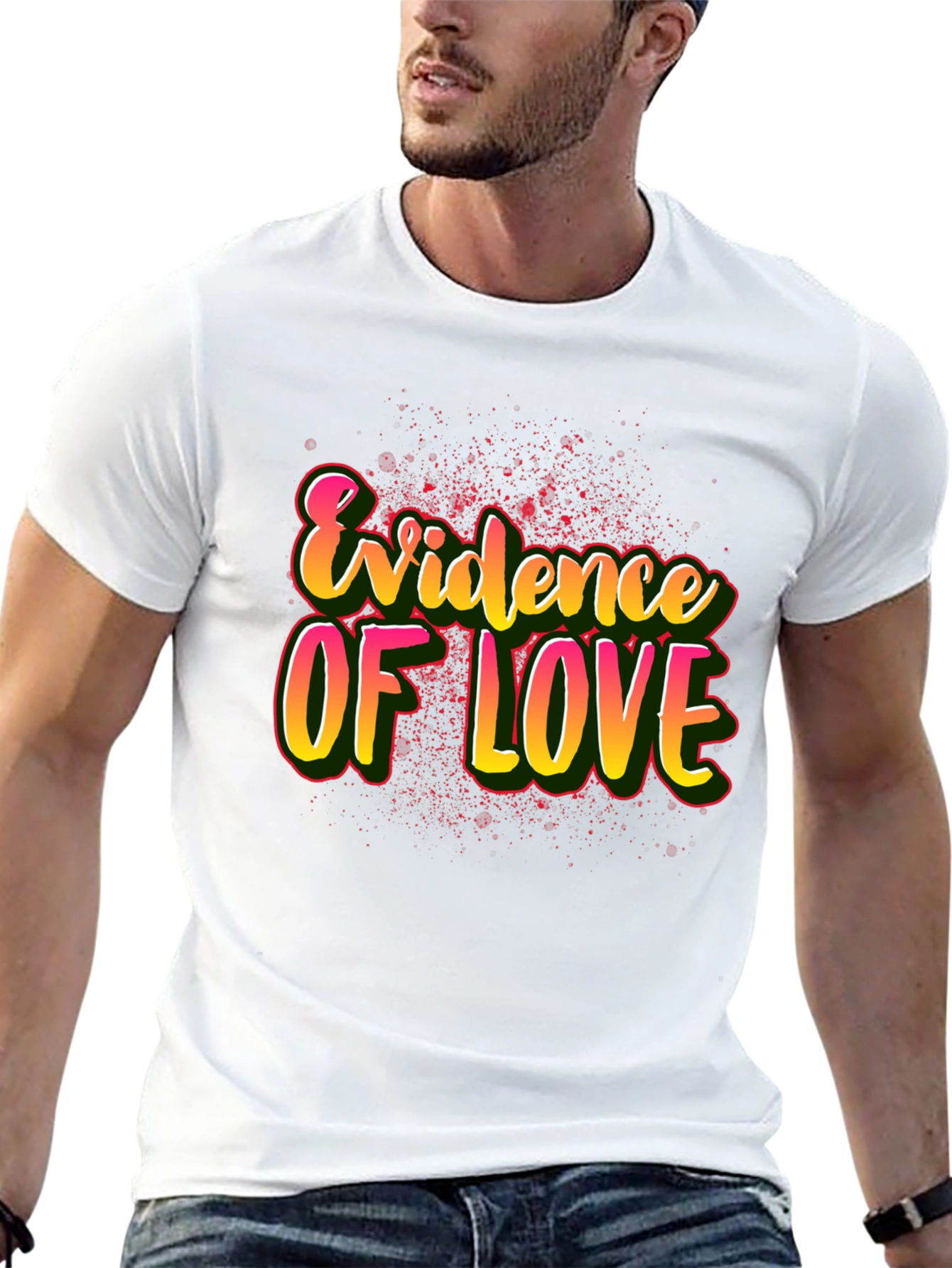 Evidence of Love Graphic T-Shirt - Trendy Casual Wear