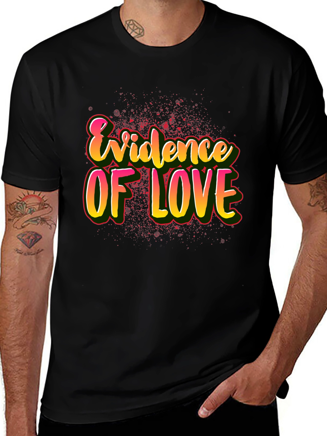 Evidence of Love Graphic T-Shirt - Trendy Casual Wear