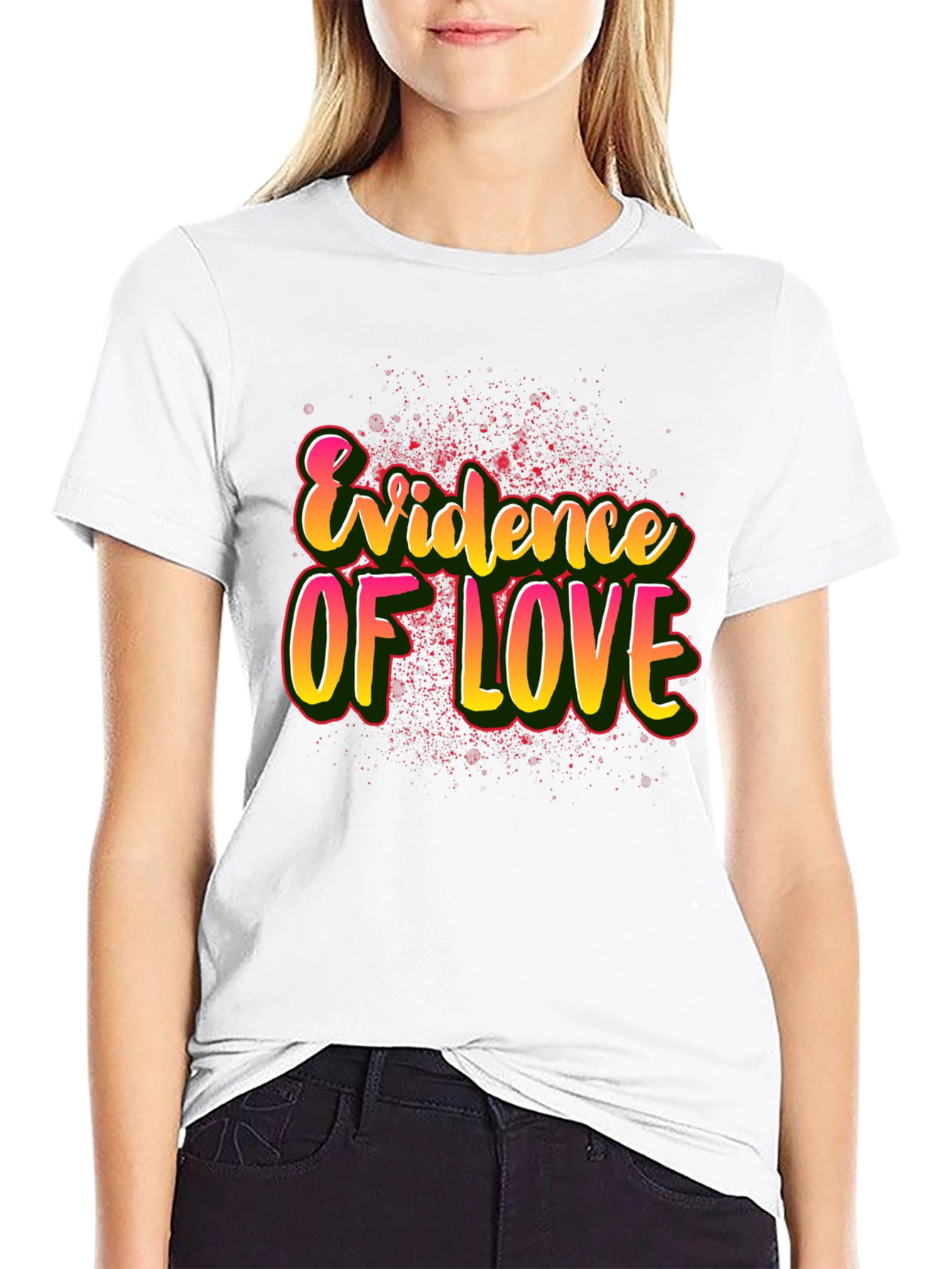 Evidence of Love Graphic T-Shirt - Trendy Casual Wear