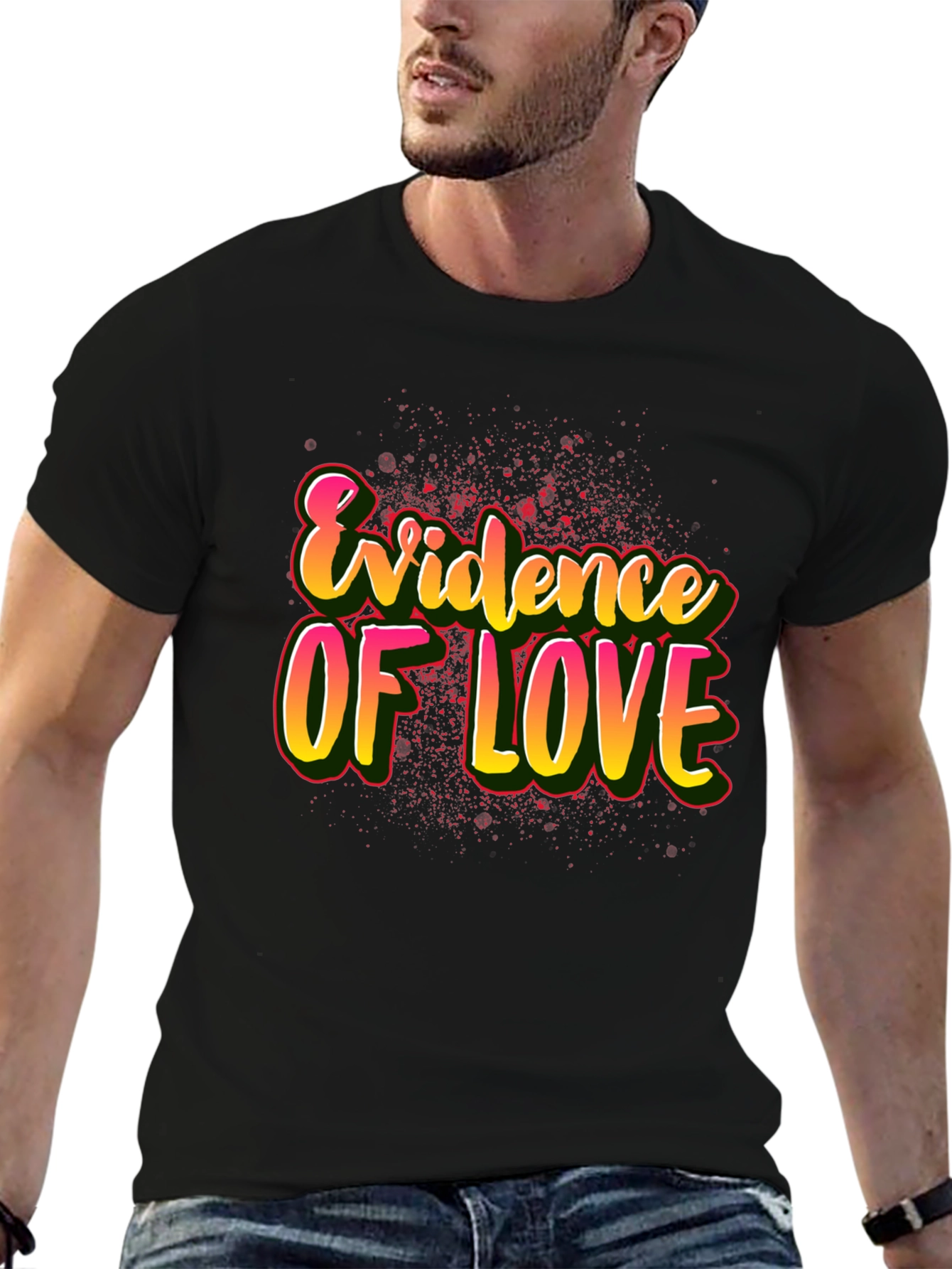 Evidence of Love Graphic T-Shirt - Trendy Casual Wear