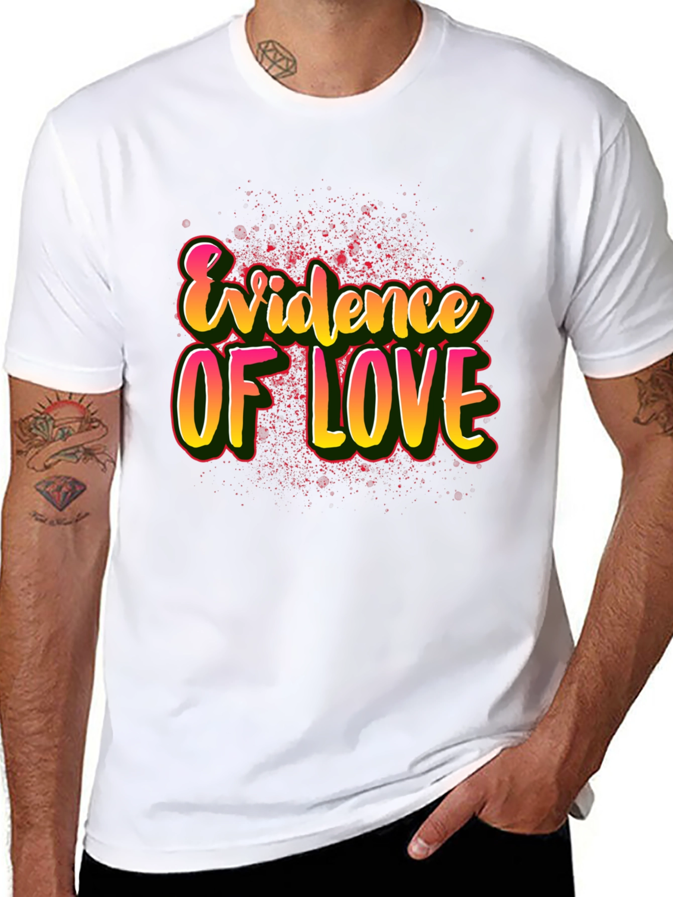 Evidence of Love Graphic T-Shirt - Trendy Casual Wear