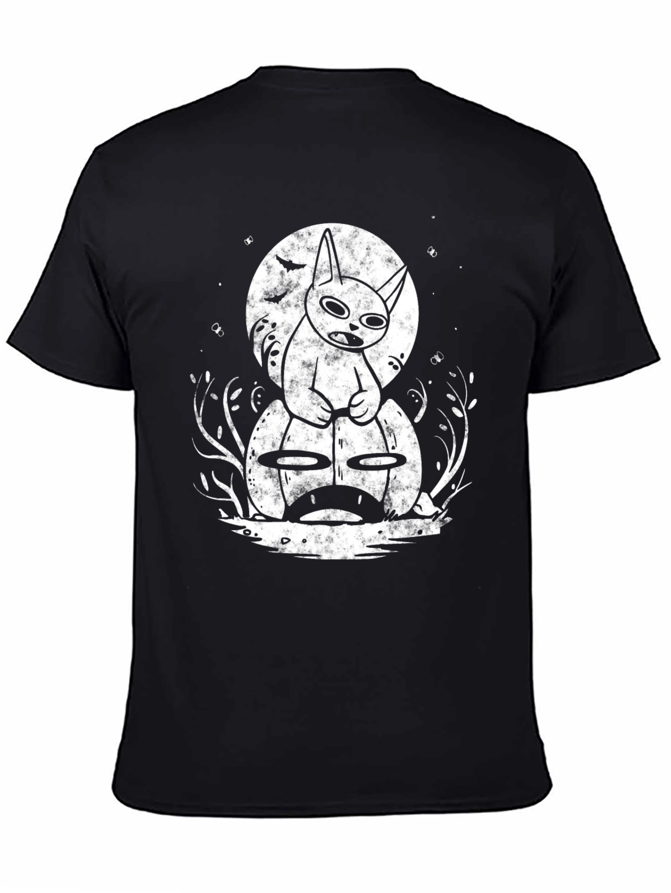 Spooky Cat on Pumpkin Graphic Tee