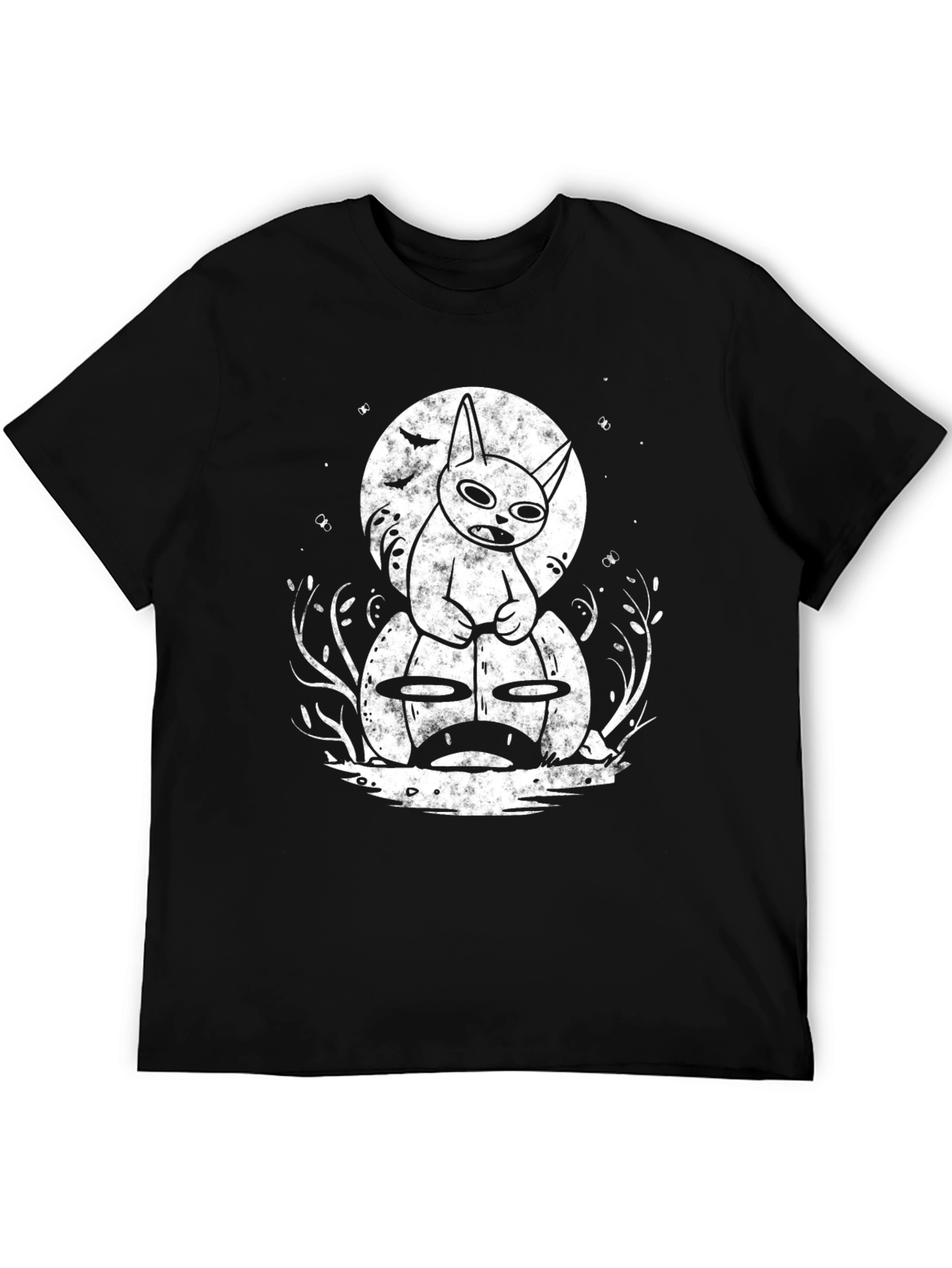 Spooky Cat on Pumpkin Graphic Tee