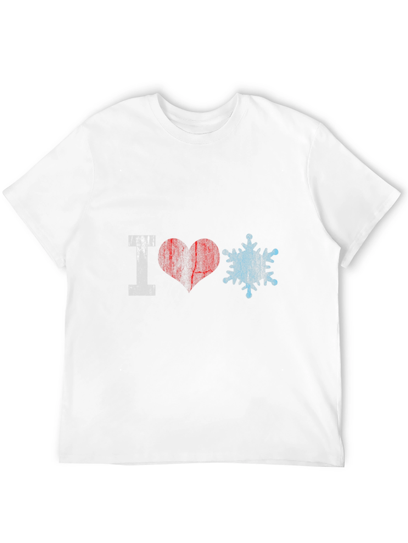 I Love Snowflakes Graphic Tee - Black