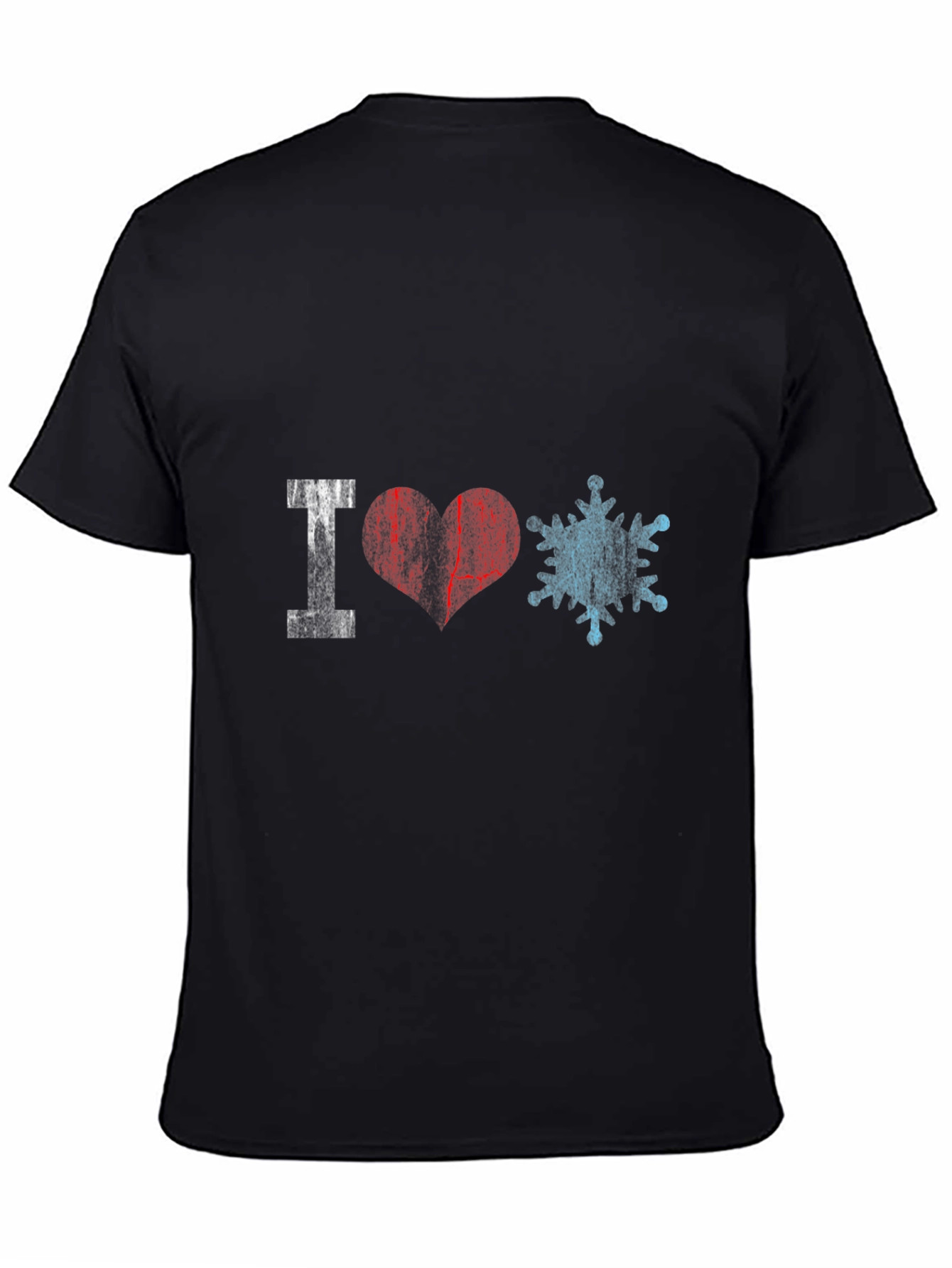 I Love Snowflakes Graphic Tee - Black