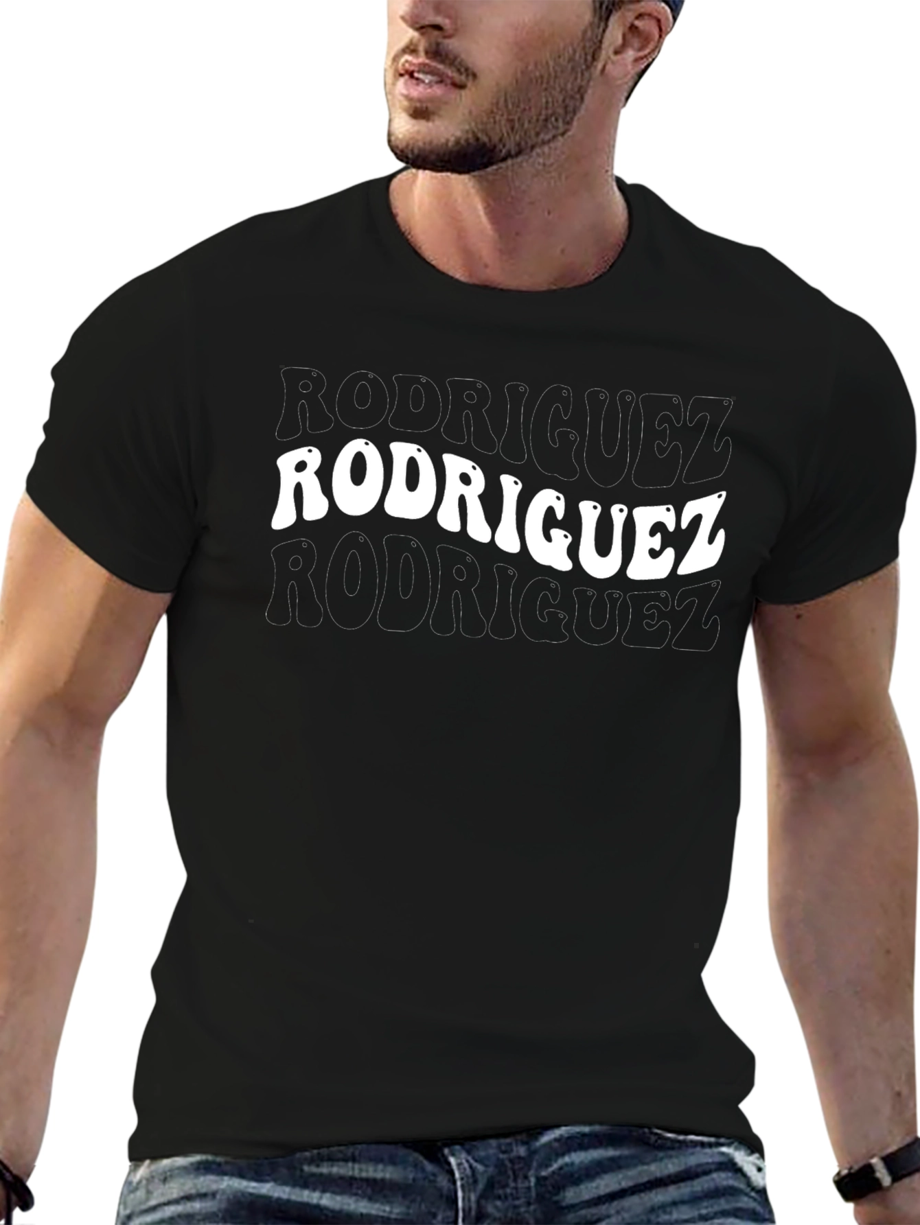 Rodriguez Graphic Tee - Stylish Black Cotton T-Shirt
