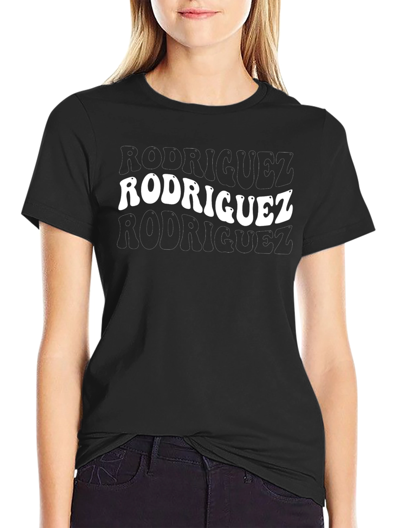 Rodriguez Graphic Tee - Stylish Black Cotton T-Shirt