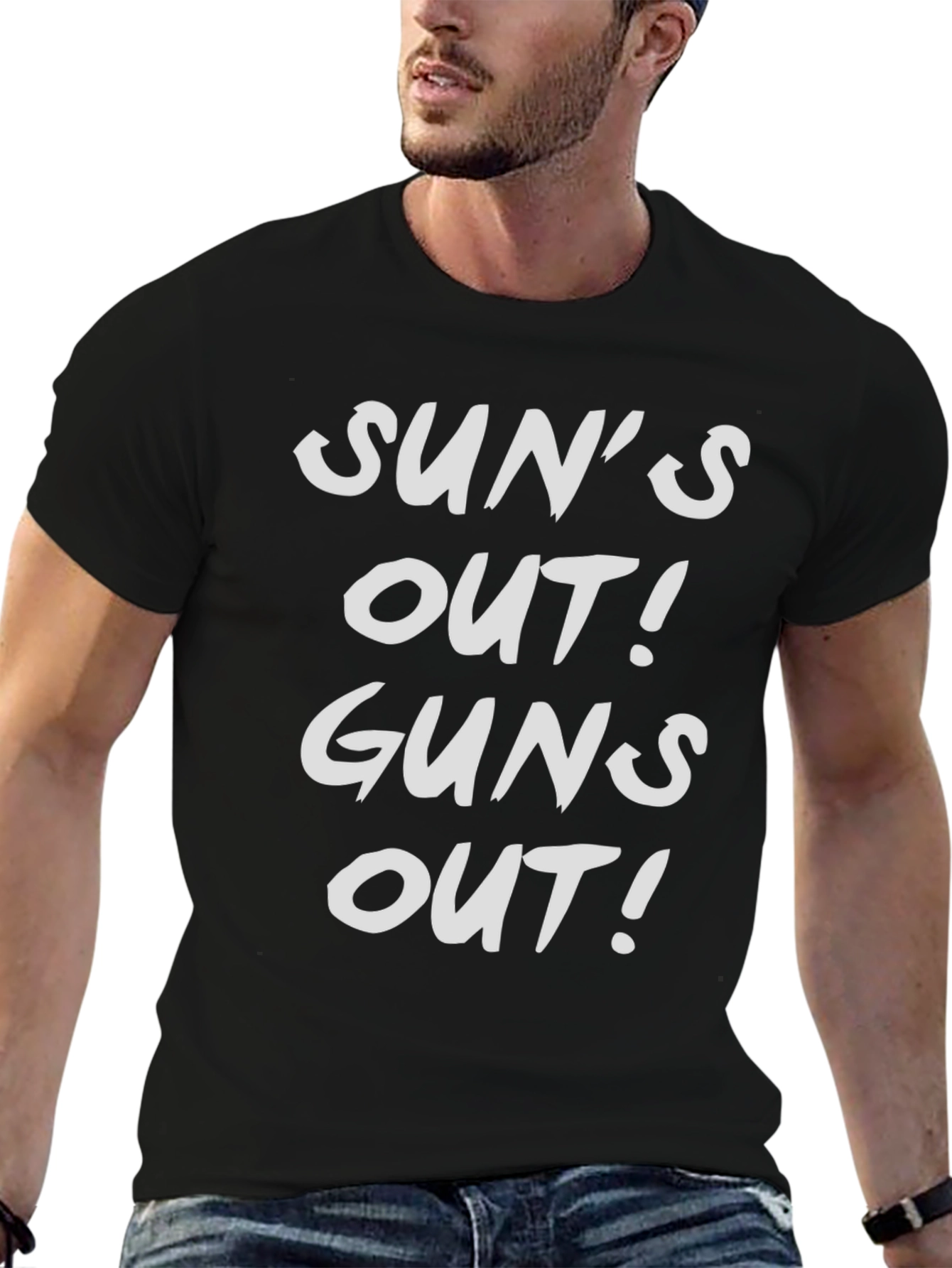 Suns Out Guns Out T-Shirt - Black