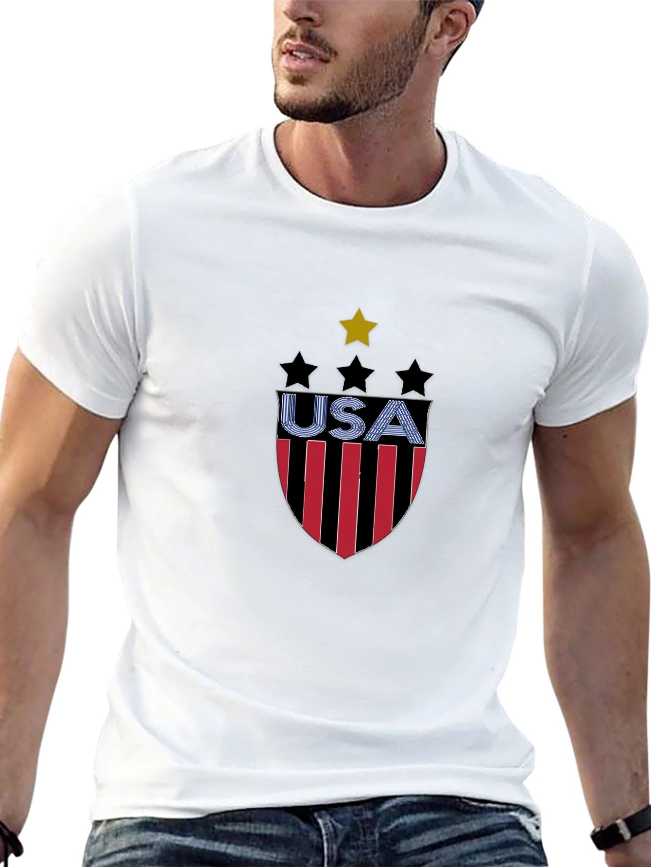 USA Shield Graphic Tee - Patriotic Pride!