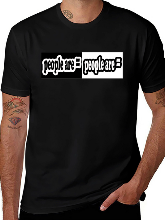 People Are Equal Black Crew Neck T-Shirt