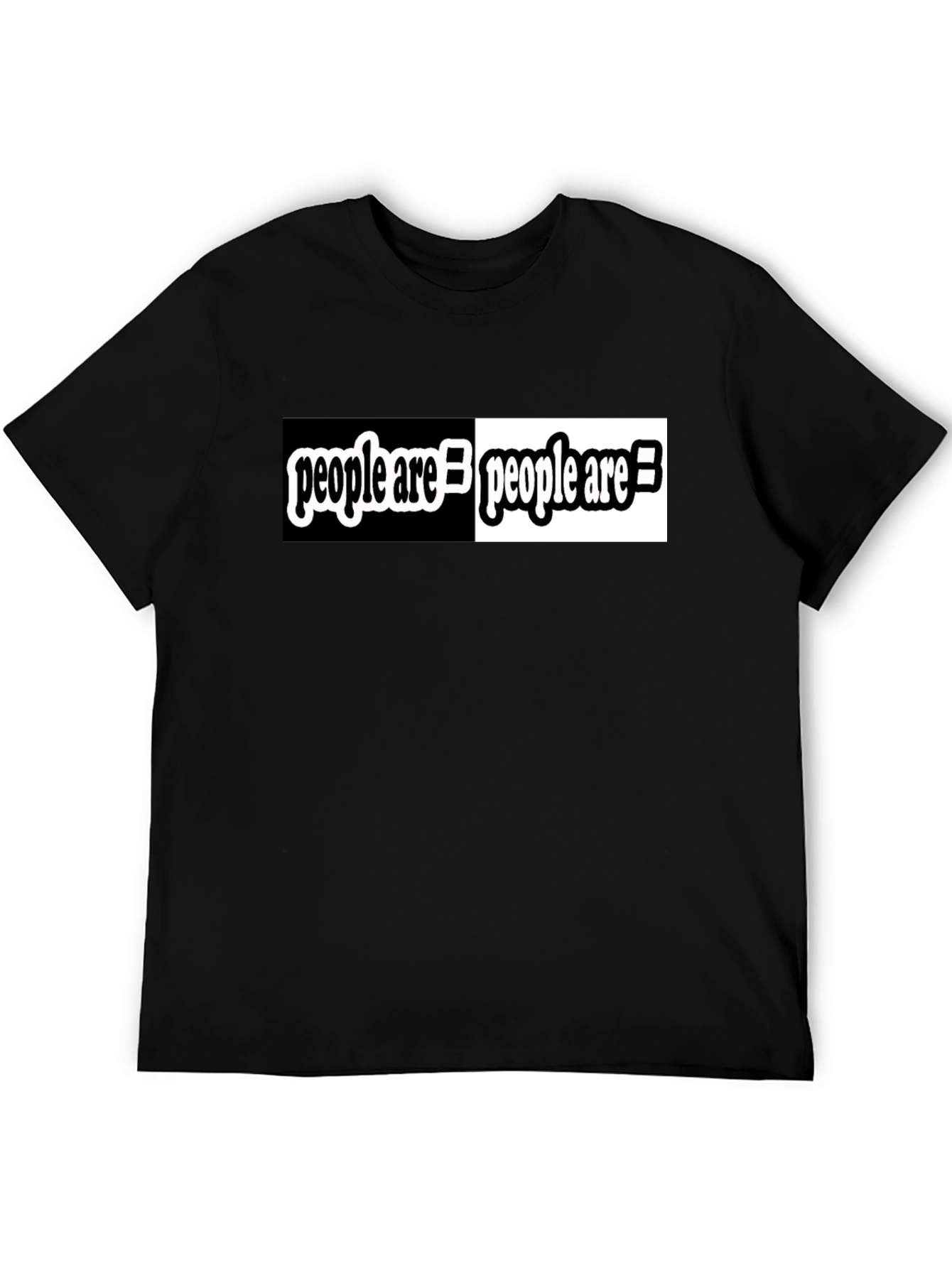 People Are Equal Black Crew Neck T-Shirt